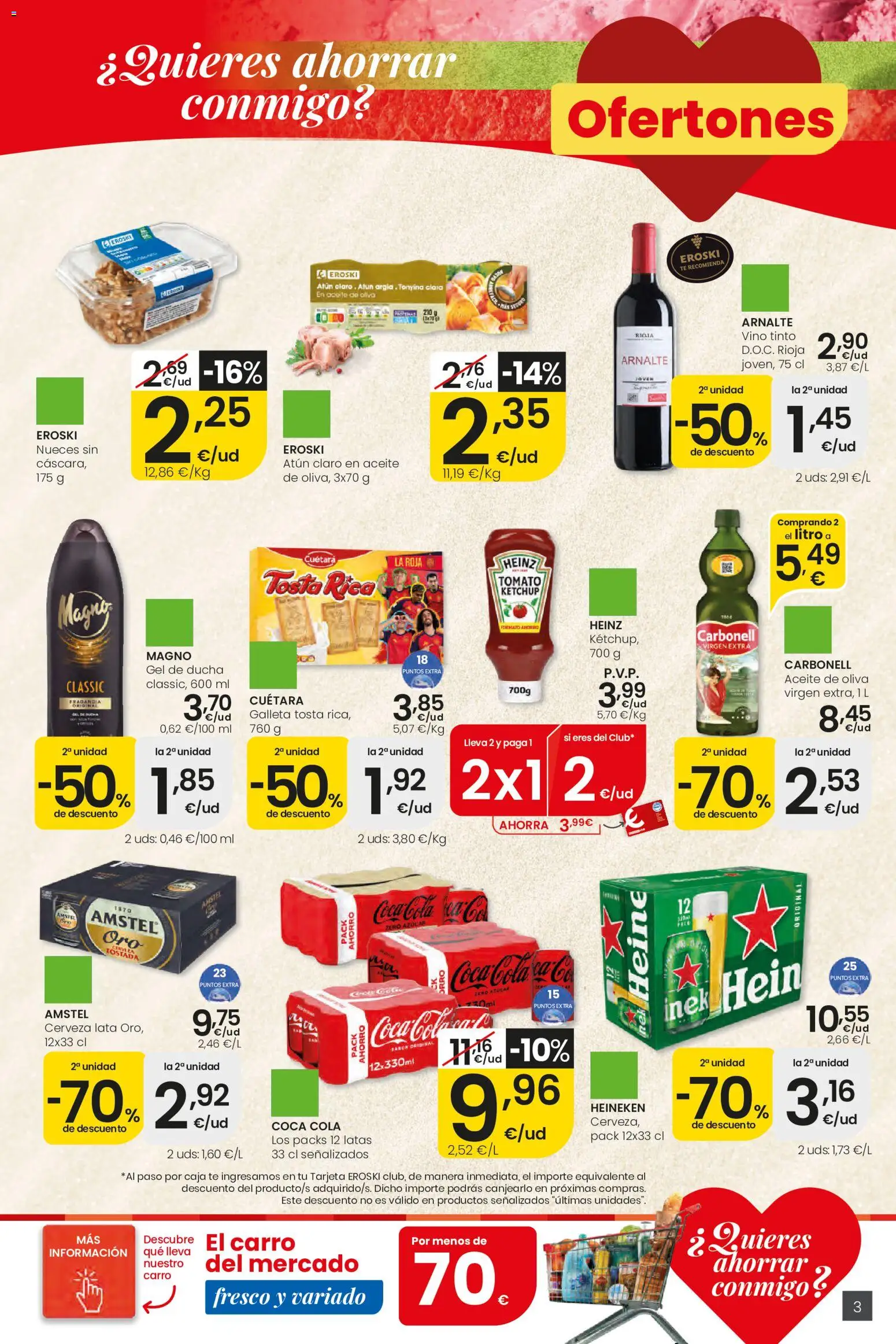 Eroski Ofertones de verano │ válido desde el 28.05.2026 | Página: 3 | Productos: Aceite de oliva, Σπανάκι, Caja, Atún claro