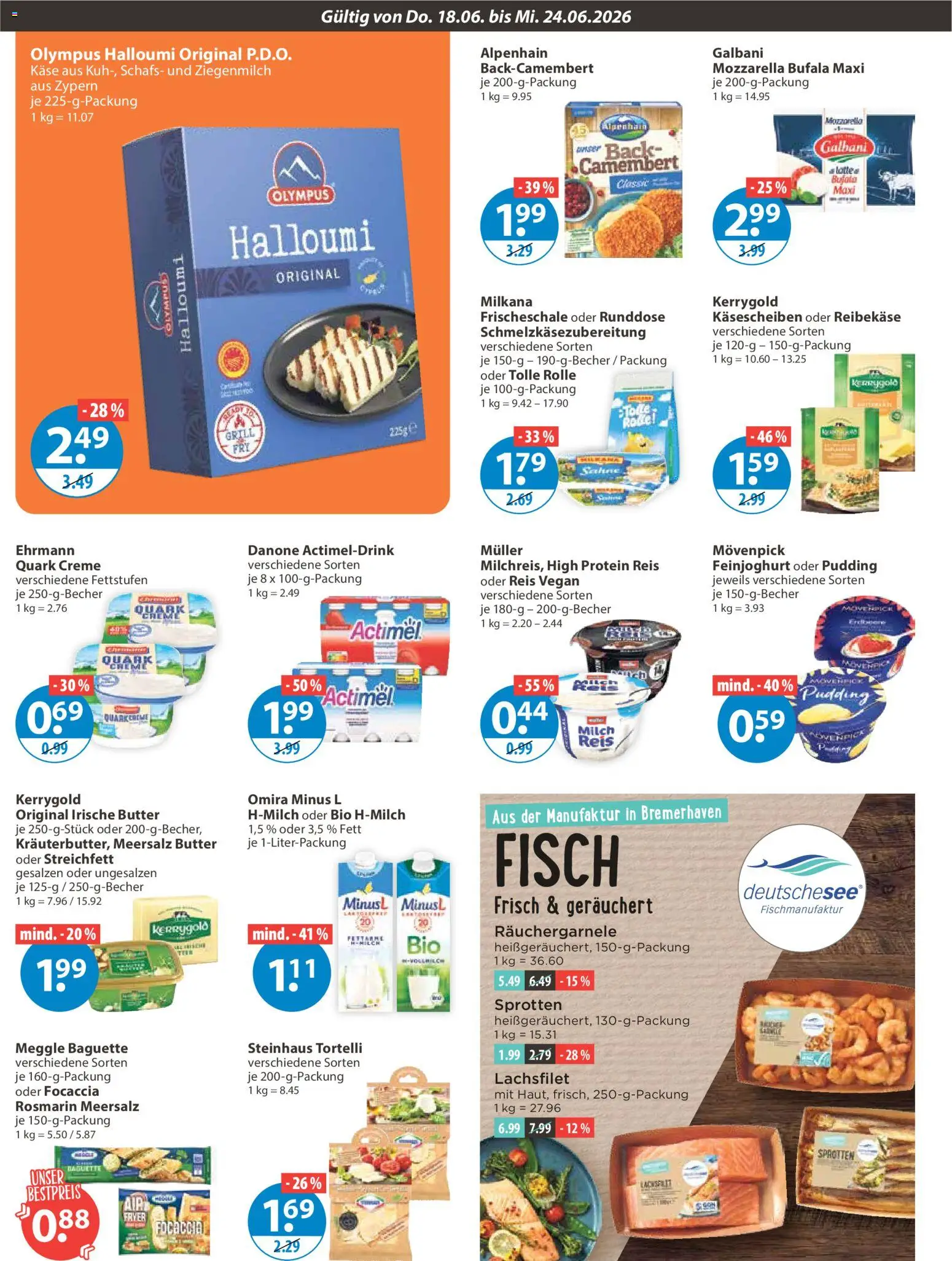 V-Markt München – gültig ab 18.06.2026 | Seite: 6 | Produkte: Grill, Milch, Creme, Reibekase