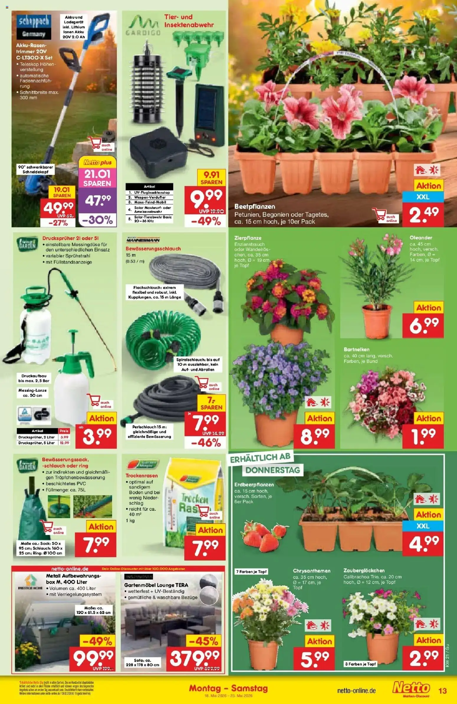 Netto Marken-Discount Prospekt Augustusburg	 – gültig ab 17.05.2026 | Seite: 13 | Produkte: Sofa, Gartenmöbel, Box, Ladegerät