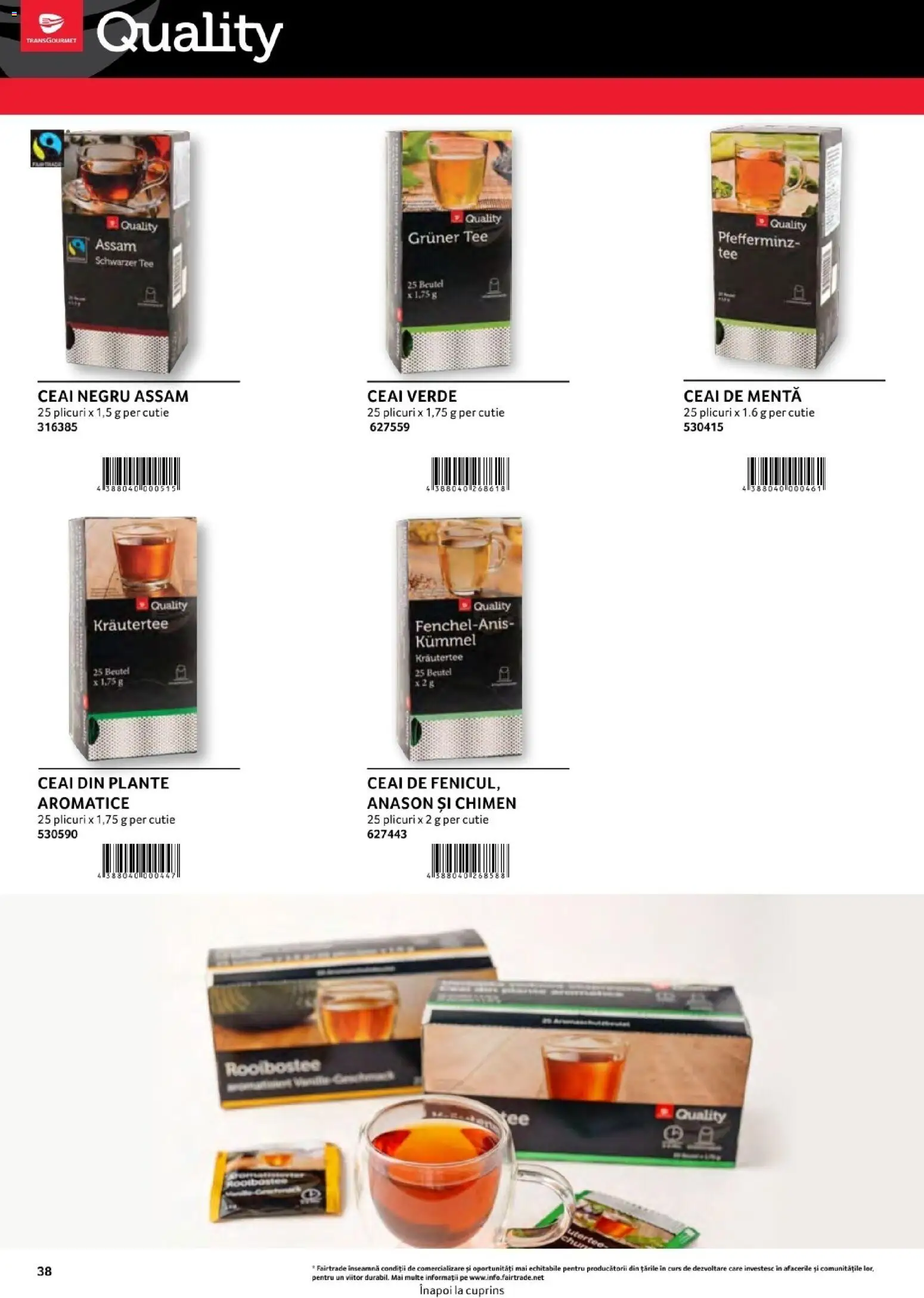 Noul catalog Selgros – valabil de la 01.08.2026 | Pagină: 38 | Produse: Ceai din plante, Menta, Cutie, Ceai