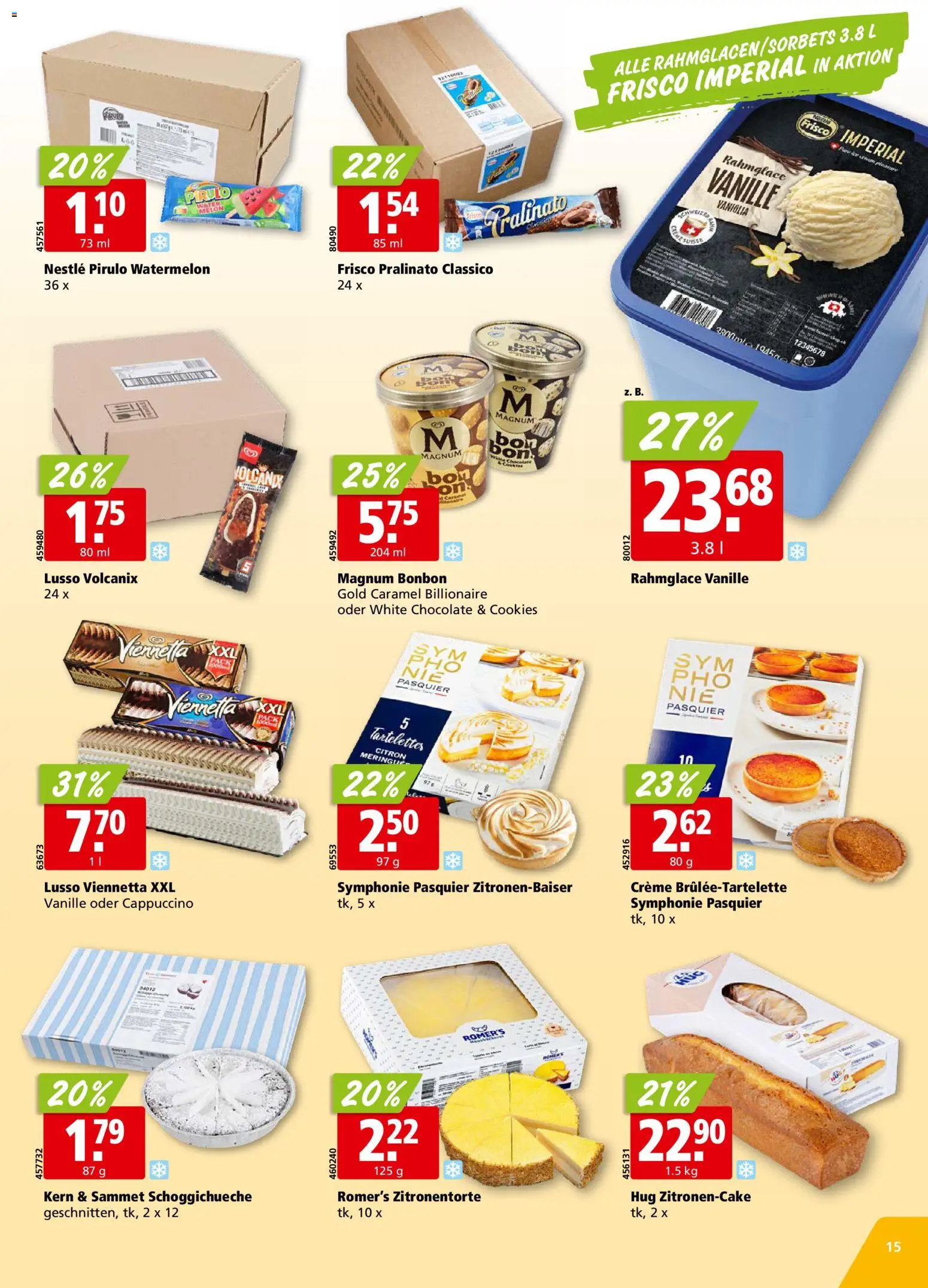 Aligro aktionen Chavannes, Matran, Genf, Sitten – gültig ab 03.08.2026 | Seite: 15 | Produkte: En Kommode, Creme