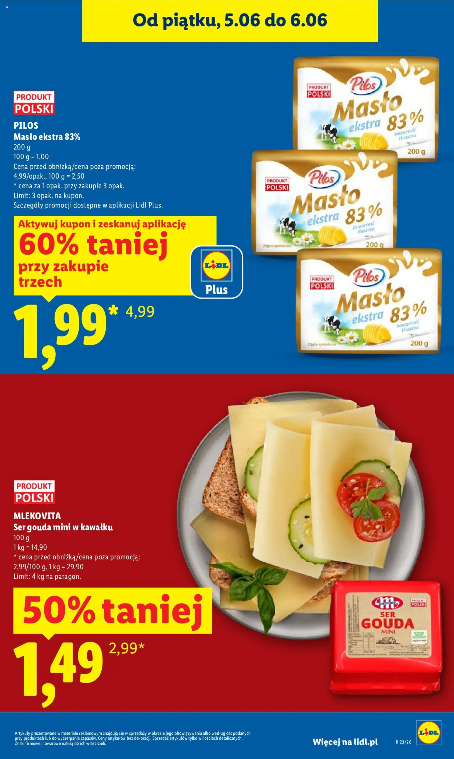Lidl gazetka od 05.06.2026 | Strona: 3 | Produkty: Masło, Ser, Ser gouda