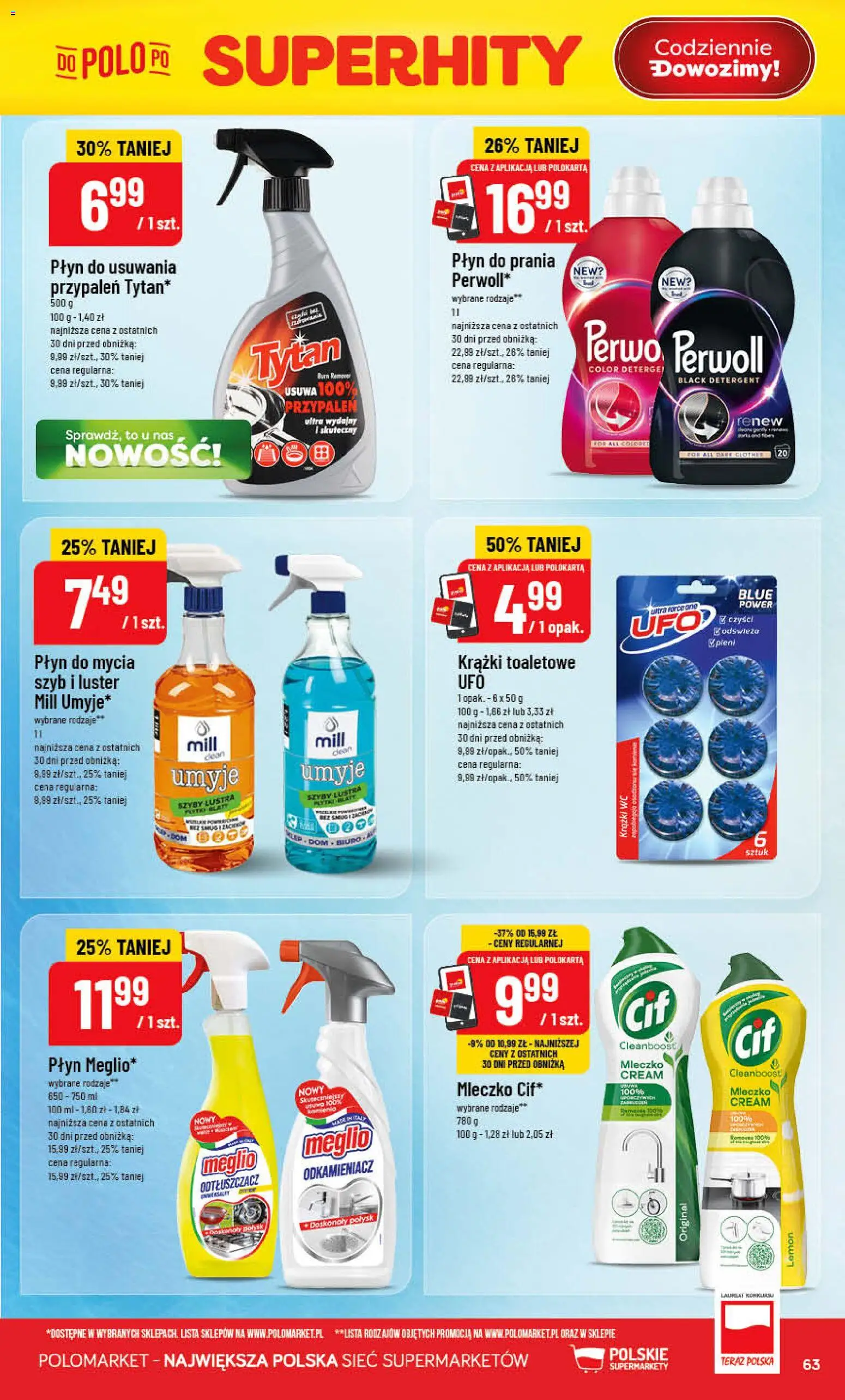 POLOmarket gazetka od 06.05.2026 | Strona: 63 | Produkty: Meglio, Detergent