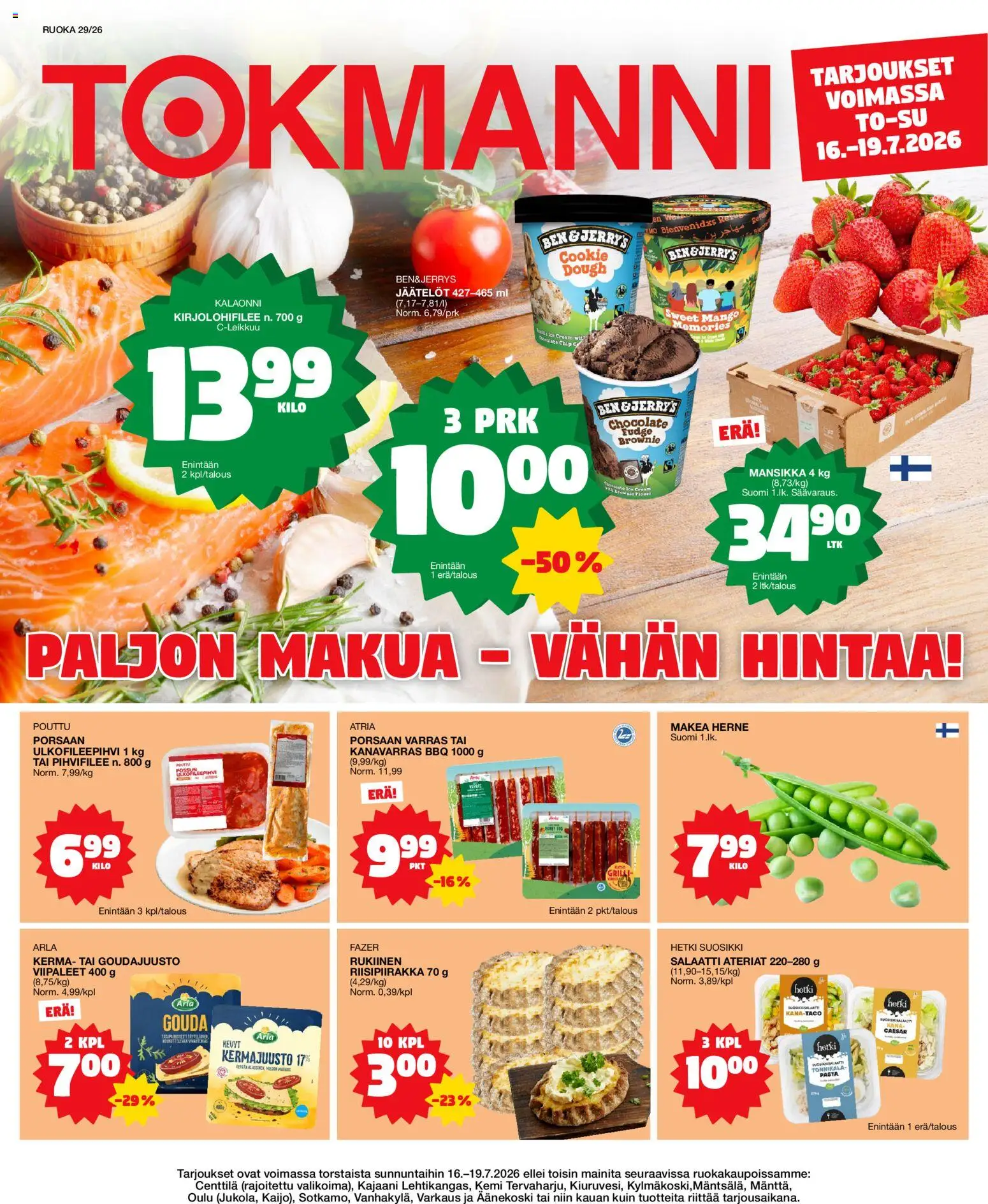 Tokmanni Ruokatarjoukset 16/07/2026 alkaen catalogue cover