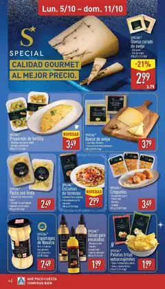 Vista previa Aldi folleto Península válido desde el 05/10/2026 | Página: 14 | Productos: Jamón ibérico, Pesto, Croquetas, Pavo