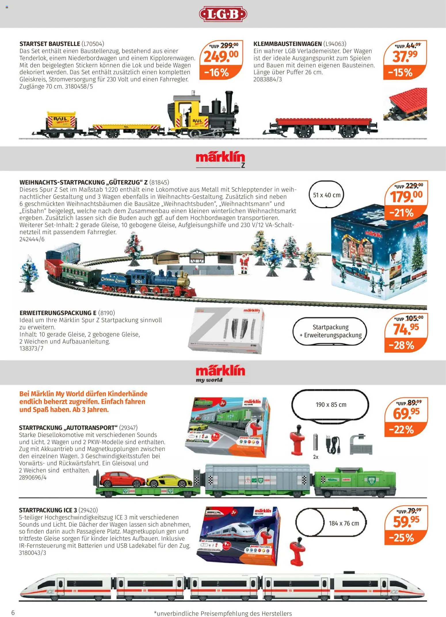 Müller Eisenbahnkatalog 2026/27 – gültig ab 01.11.2026 | Seite: 6 | Produkte: USB, Batterien, Ladekabel, Netzteil