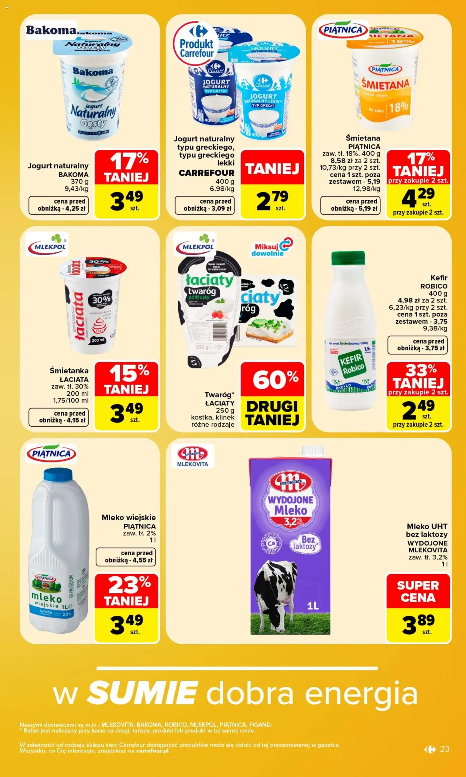 Carrefour gazetka od 26.10.2026 | Strona: 25 | Produkty: Kefir robico, Bez laktozy, Kefir, Piątnica