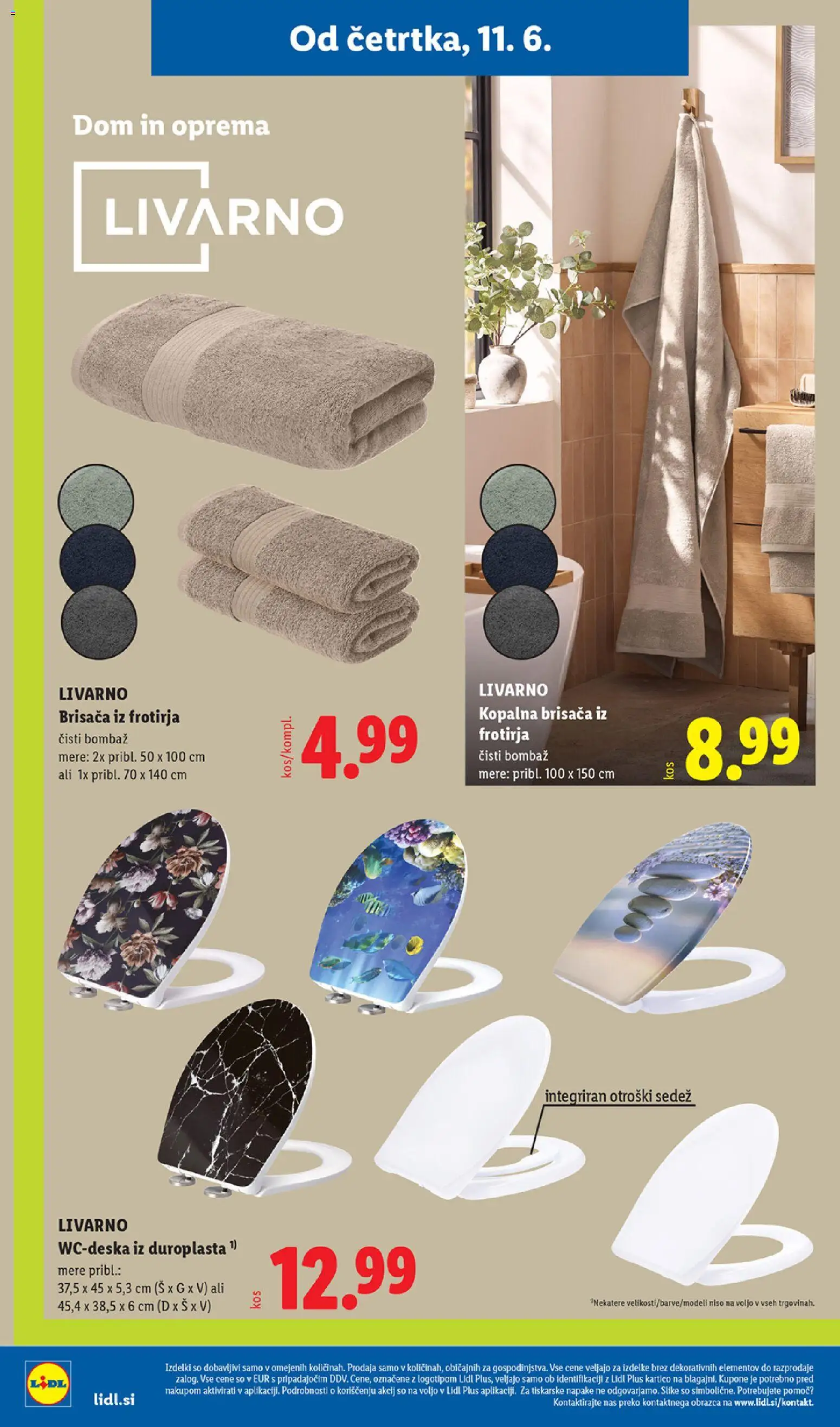 Novi Lidl katalog ponudbe – veljaven od 11.06.2026 | Stran: 34 | Izdelki: Brisača, Kopalna brisača
