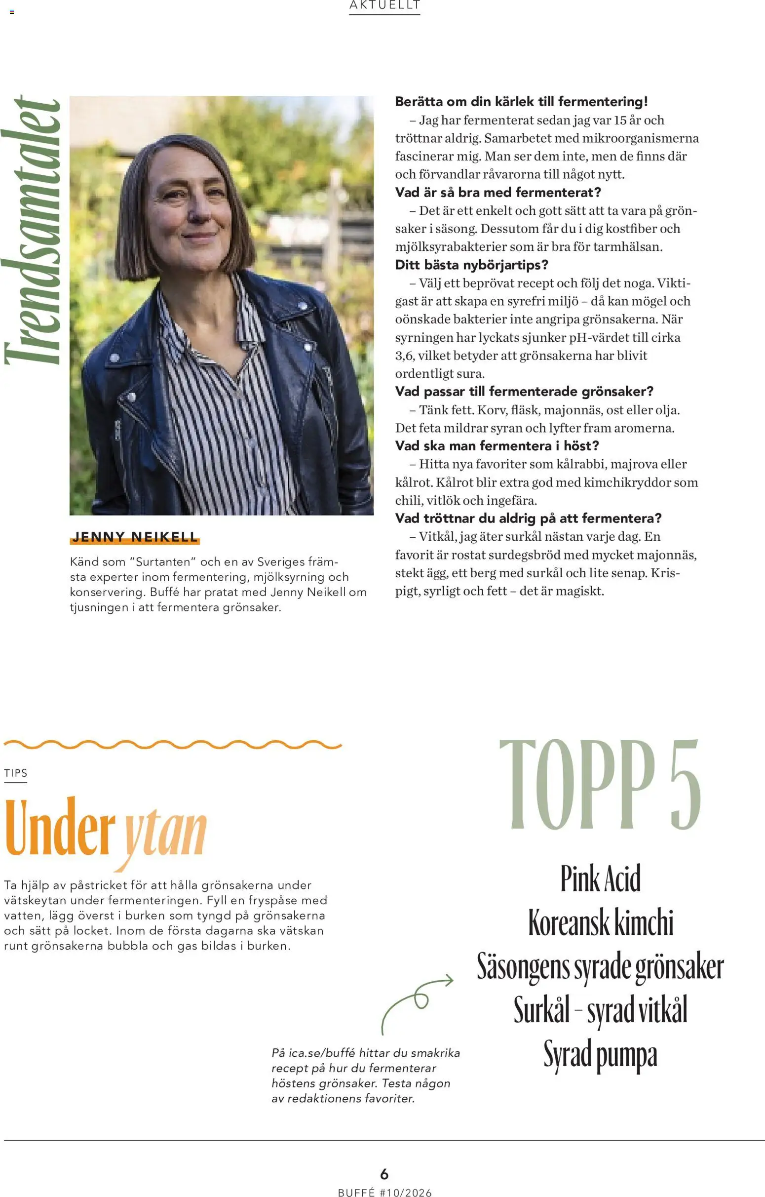 ICA Maxi reklamblad aktuell från 01/10/2026 | Sida: 6 | Produkter: Surkål, Kimchi, Topp, Vitlök