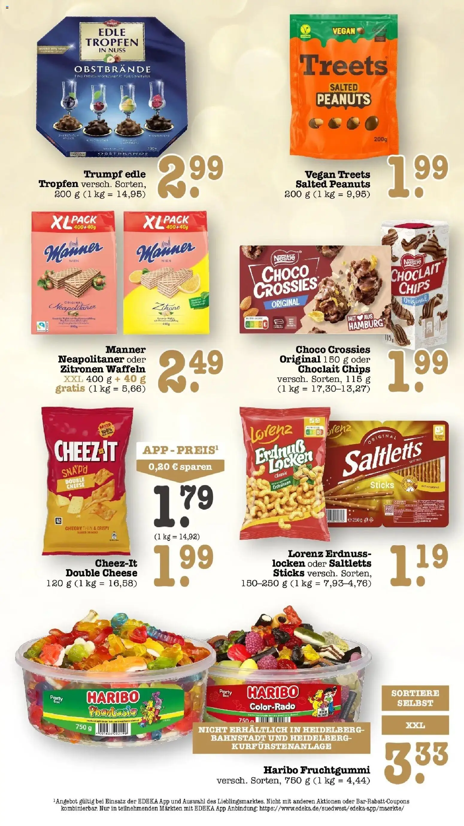 E center Prospekt Heidelberg (ab 14.09.2026) zum Blättern | Seite: 42 | Produkte: Haribo, Waffeln, Chips, Zitronen