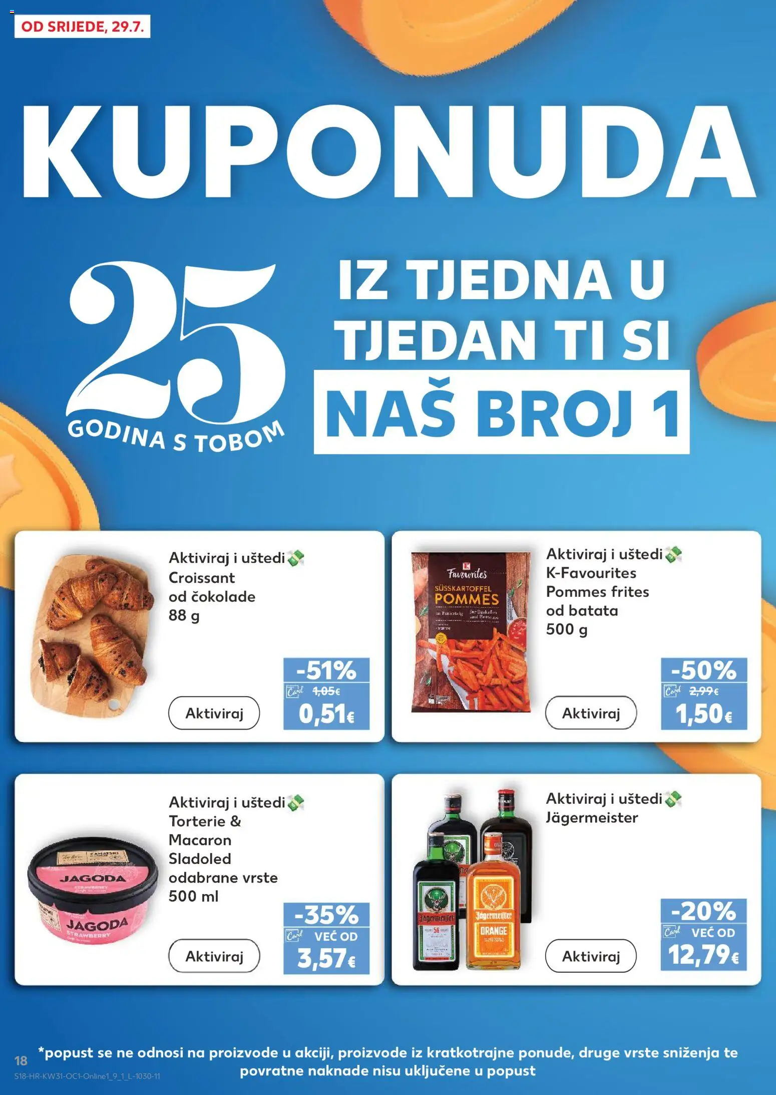 Kaufland katalog | vrijedi od 29.07.2026 | Stranica: 18 | Proizvodi: Jägermeister, Pommes frites, Sladoled