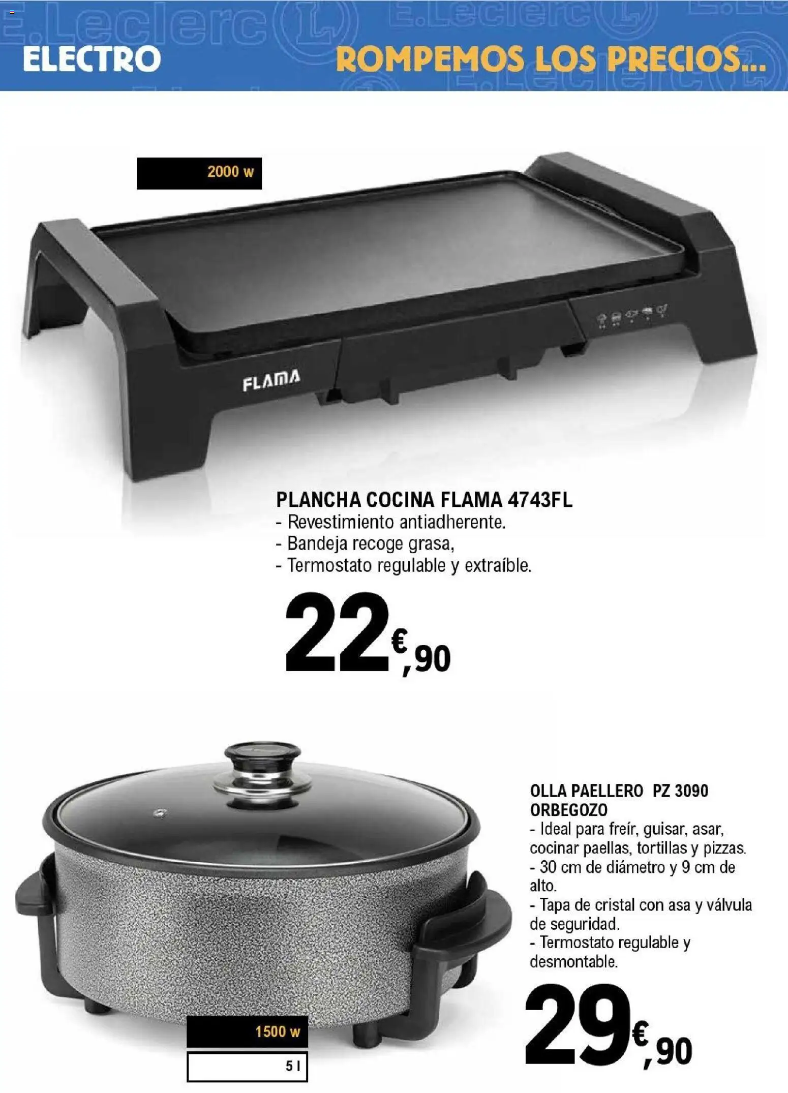 E.Leclerc Pamplona │ válido desde el 01.06.2026 | Página: 34 | Productos: Cocina, Plancha, Bandeja
