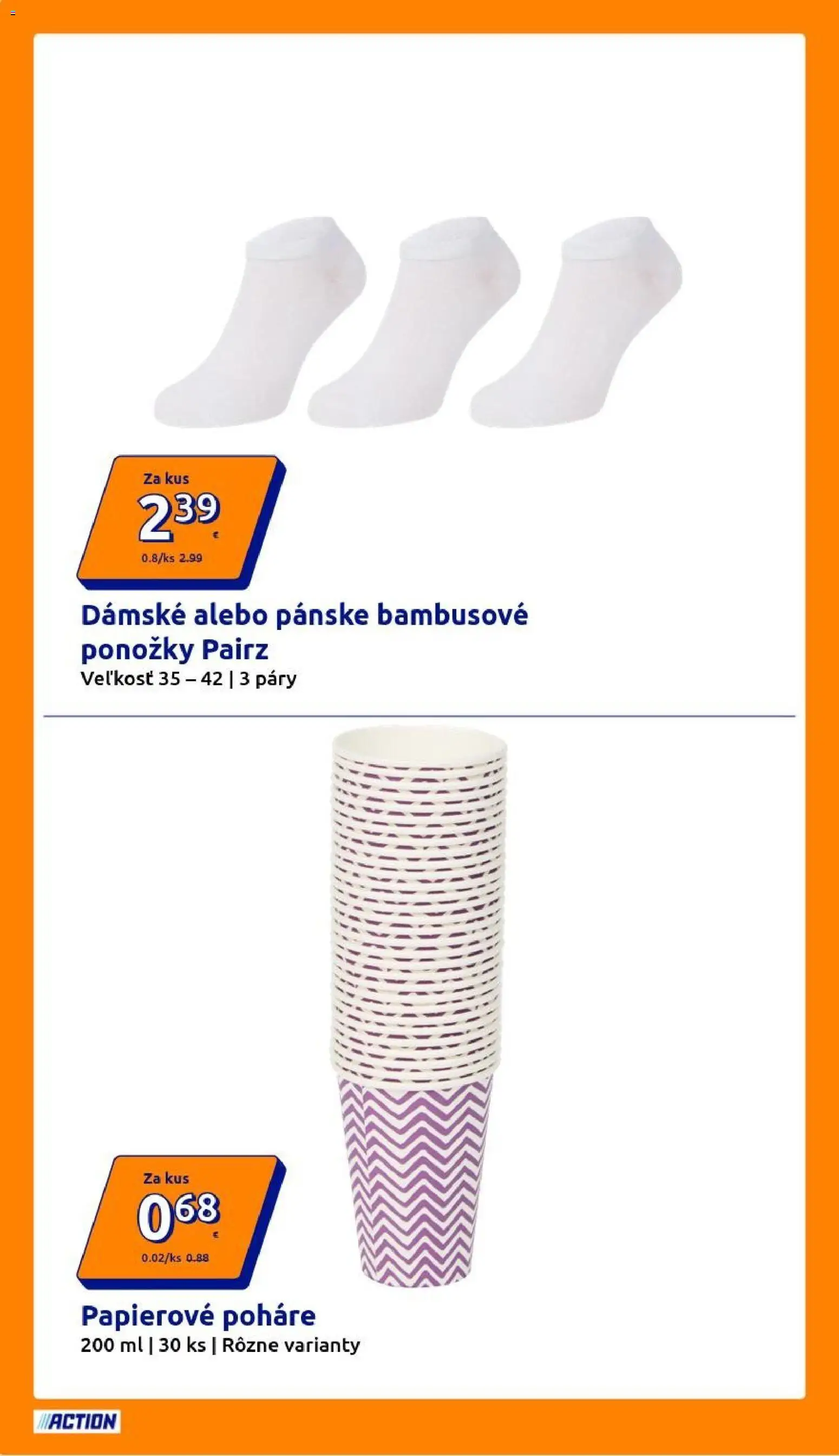 Nové Action akcie – leták je platný od 10.06.2026 | Strana: 6 | Produkty: Ponožky