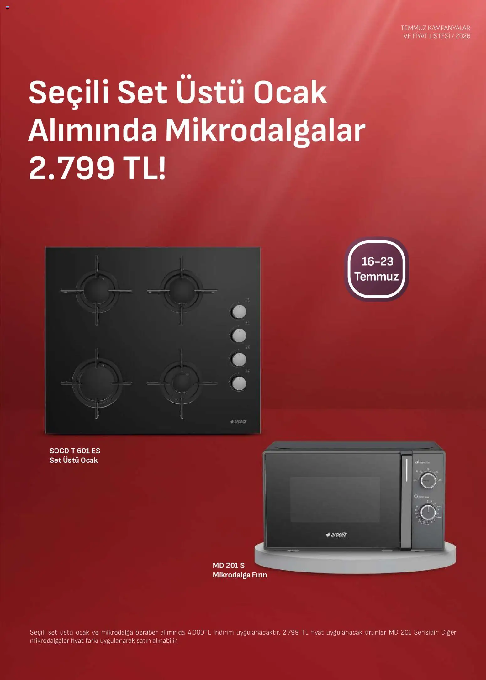 Arçelik - Ankastre Kataloğu - 16 Temmuz 2026 tarihinden itibaren geçerlidir | Sayfa: 10 | Ürünler: Fırın, Ocak, Mikrodalga fırın
