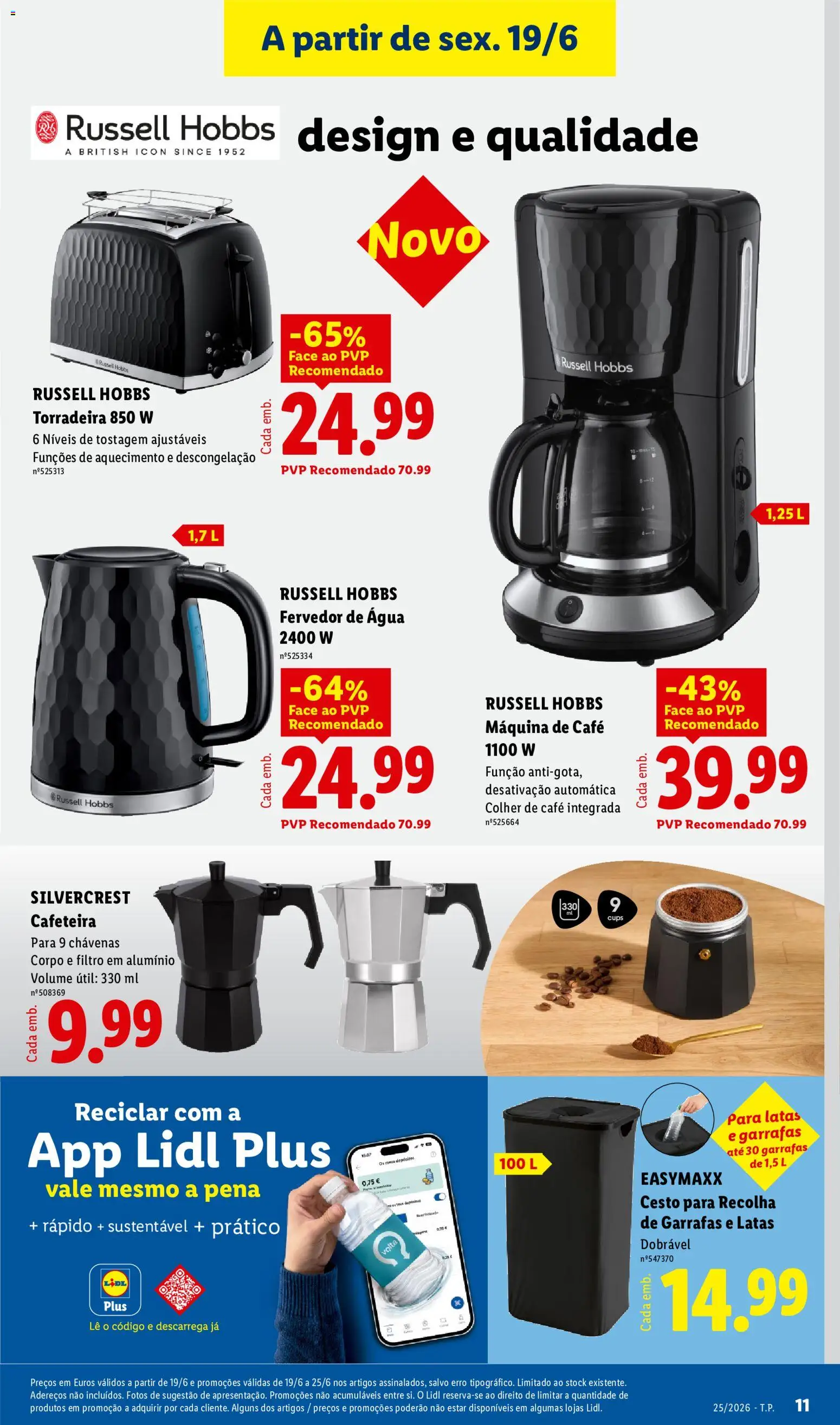 Lidl Novidades │ válido de 15.06.2026 | Página: 11 | Produtos: Torradeira, Cafeteira, Chávenas, Café