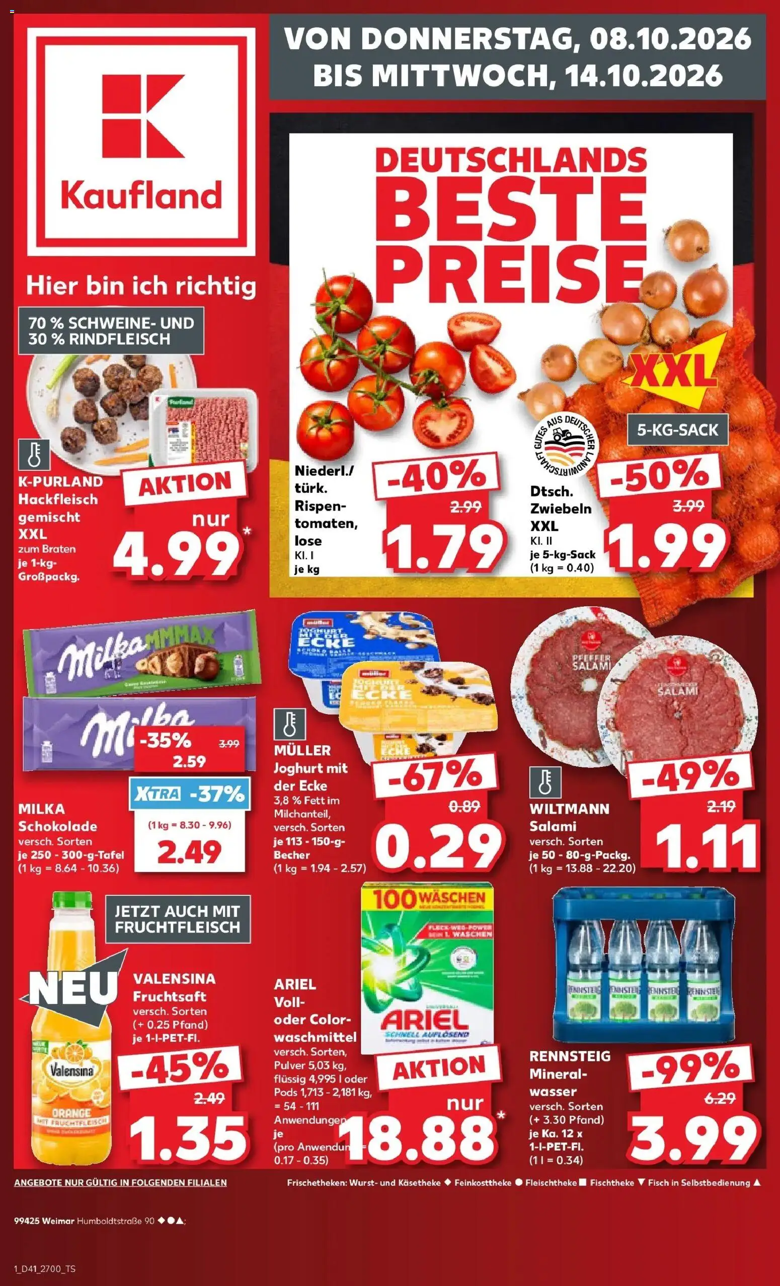 Prospekt Kaufland ab 05.10.2026 » Angebote Online zum Blättern | Seite: 11 | Produkte: Ariel, Fisch, Waschmittel, Salami