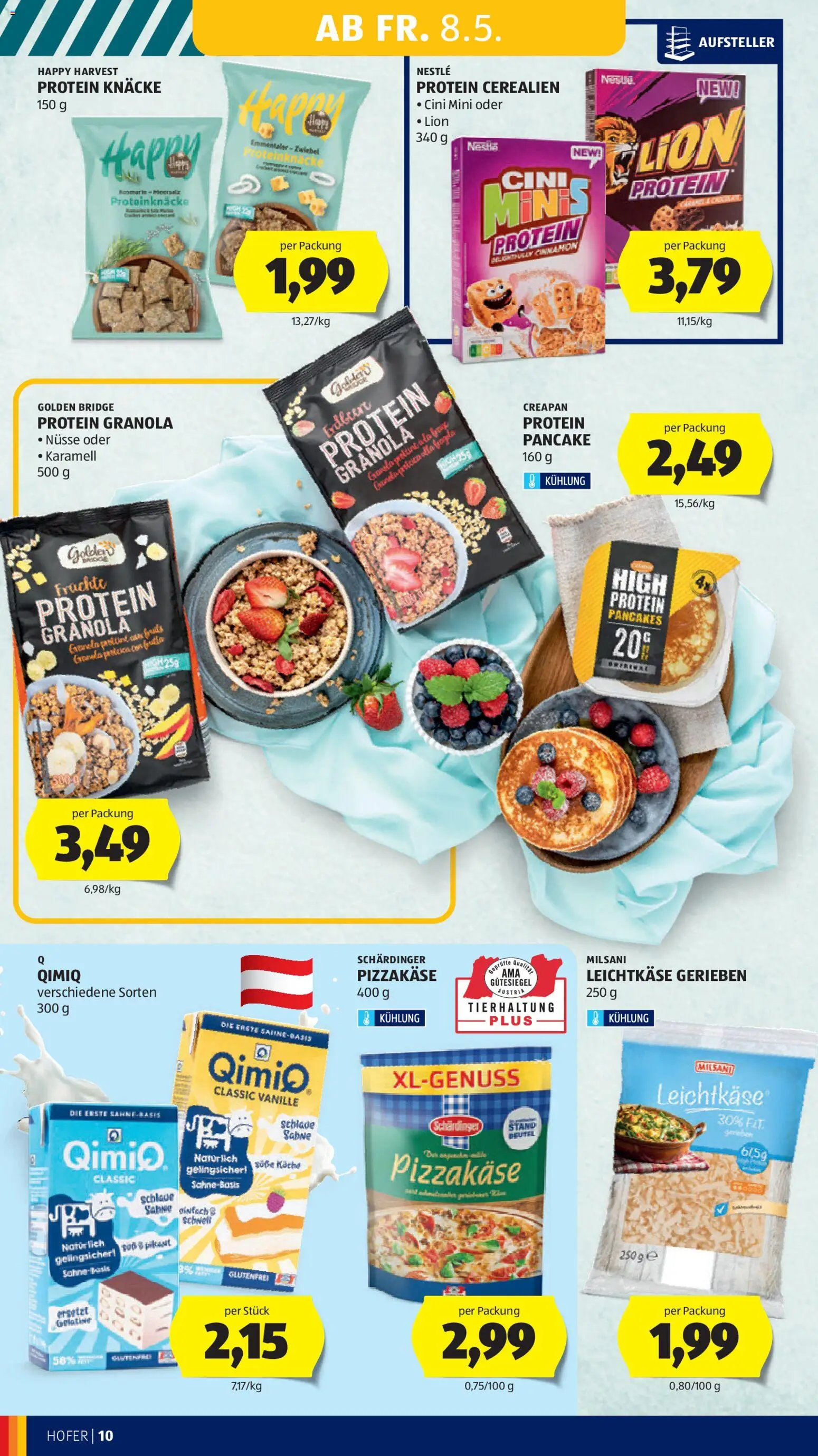 Hofer AT akciós ujság - amely érvényes a következő dátumtól: 08.05.2026 | Oldal: 14 | Termékek: Protein, Granola