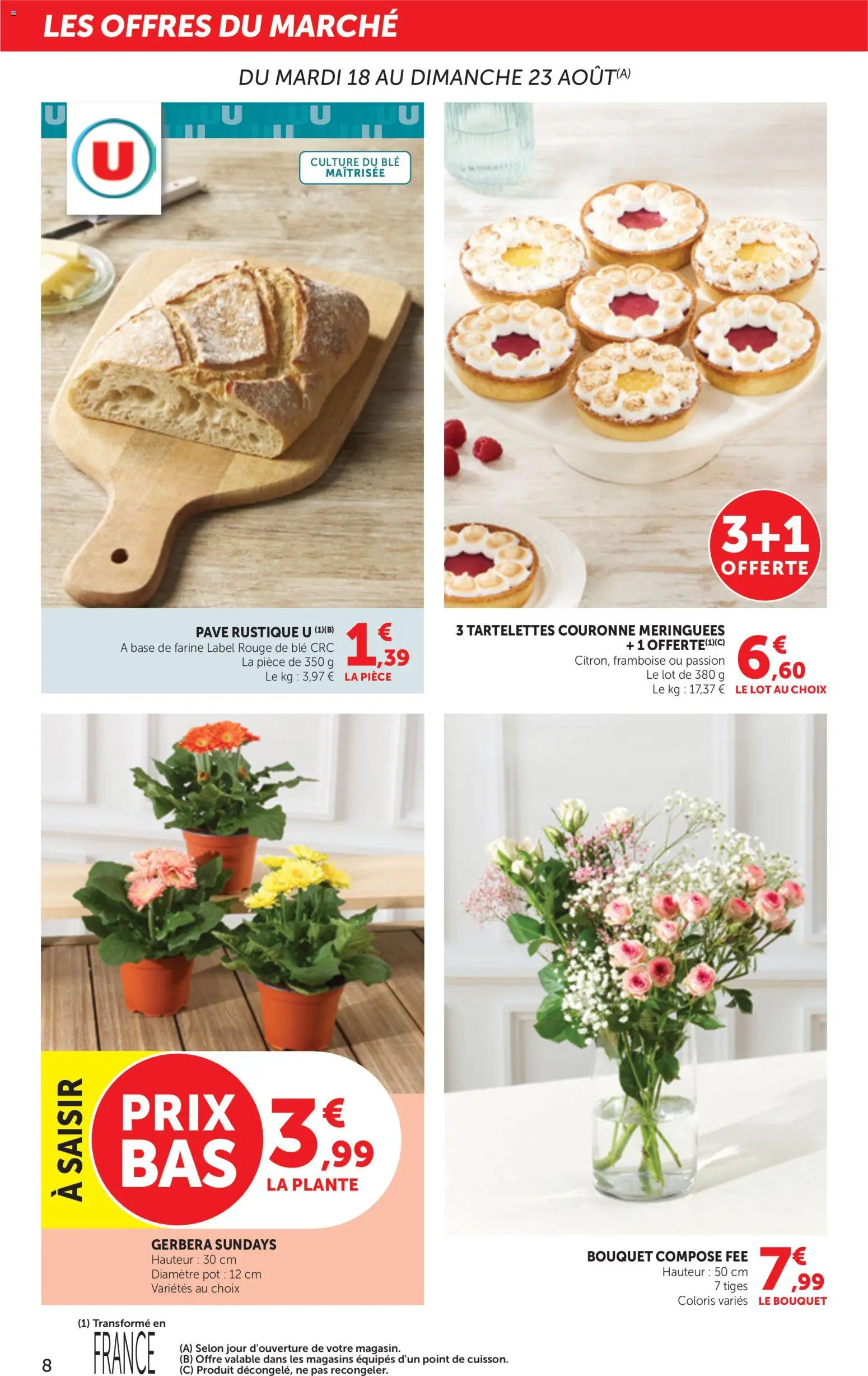 {H1} | Page: 8 | Produits: Gerbera, Base, Farine, Blé