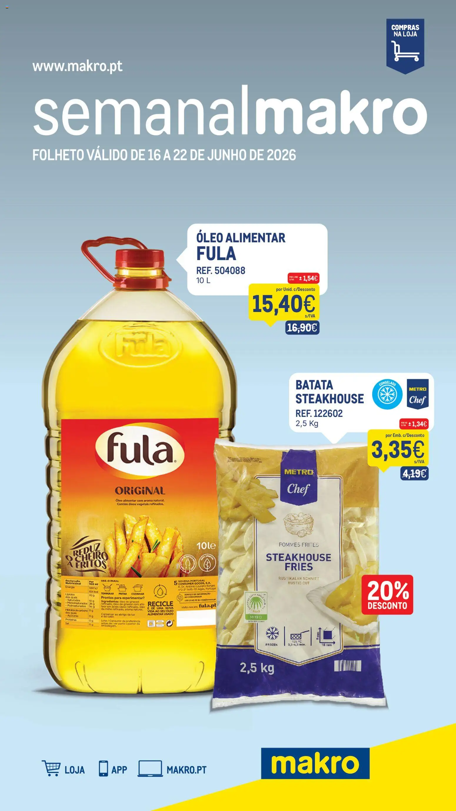Makro folheto │ válido de 16.06.2026 | Página: 1 | Produtos: Batata, Óleo