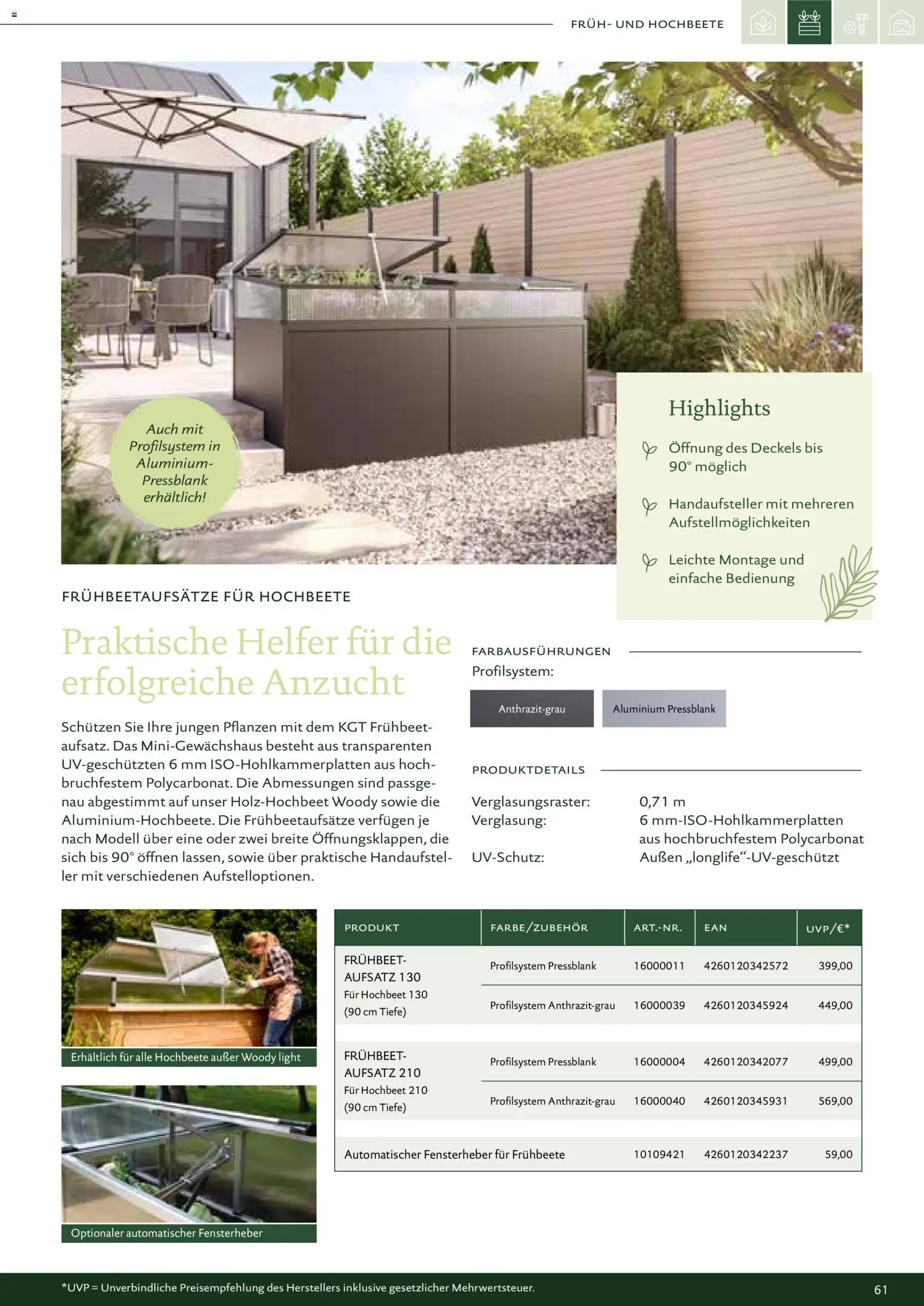 Dehner KGT – Kreative Gartentechnik – gültig ab 01.01.2026 | Seite: 61 | Produkte: Hochbeet
