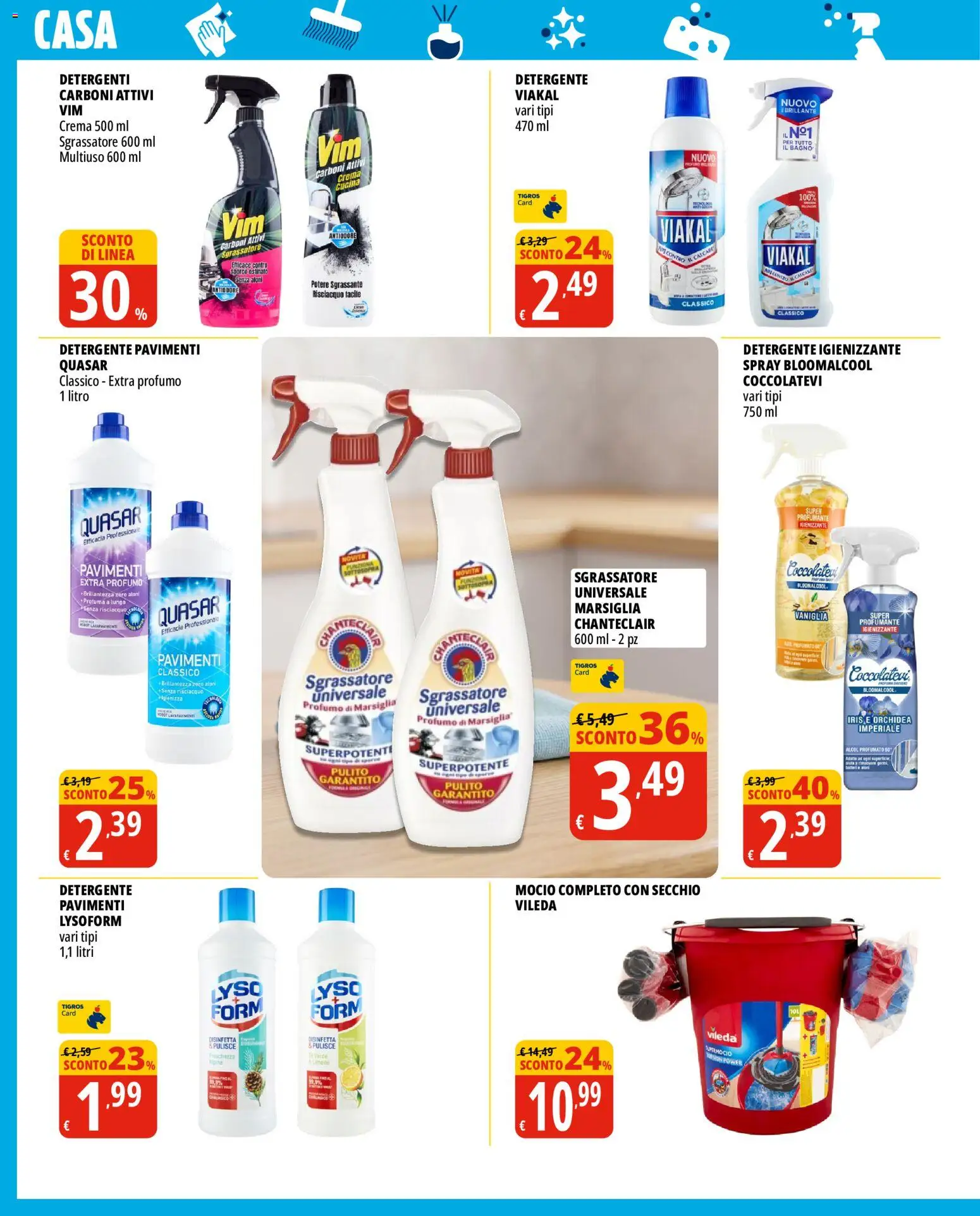 Volantino Tigros del 19/08/2026 | Pagina: 2 | Prodotti: Crema, Alcol, Tè, Secchio