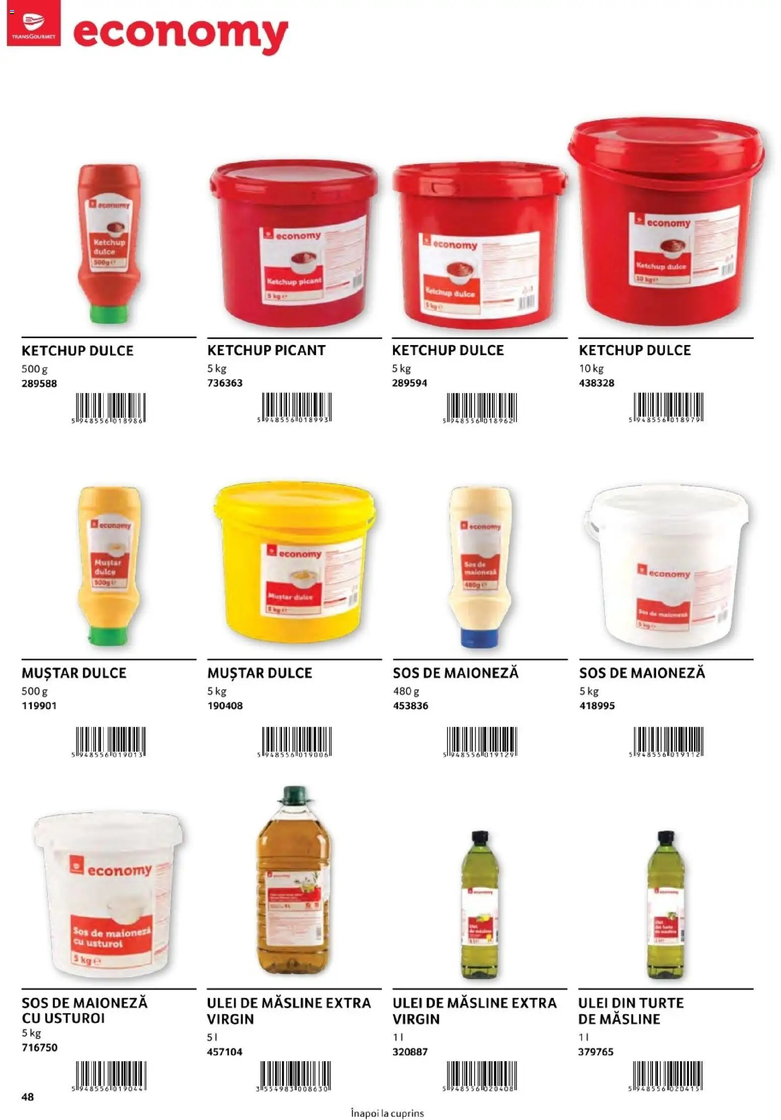 Noul catalog Selgros – valabil de la 01.08.2026 | Pagină: 48 | Produse: Muștar, Ketchup, Sos, Usturoi