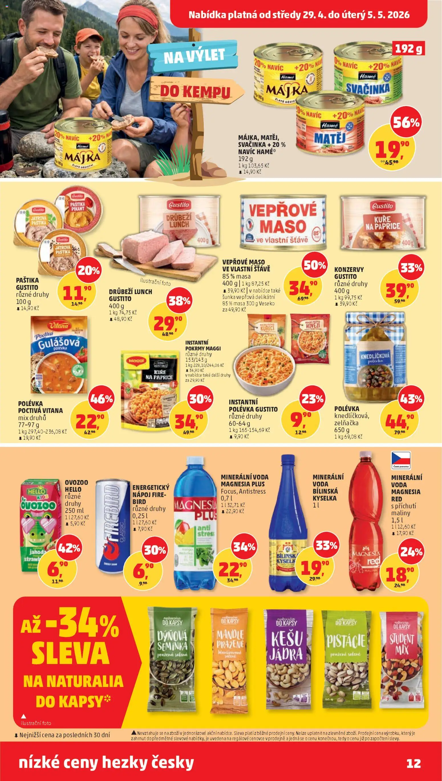 Penny Market leták od 29.04.2026 | Strana: 12 | Produkty: Maggi, Lunch, Kuře, Minerální voda