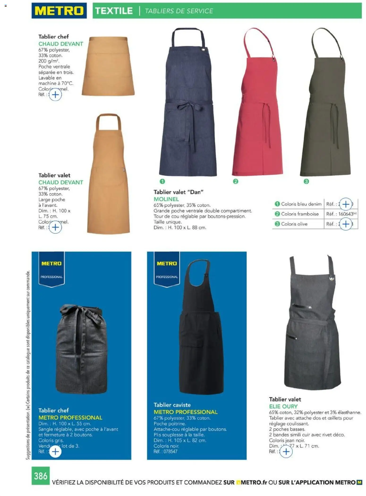 {H1} | Page: 386 | Produits: Framboise, Olive, Tablier, Jean