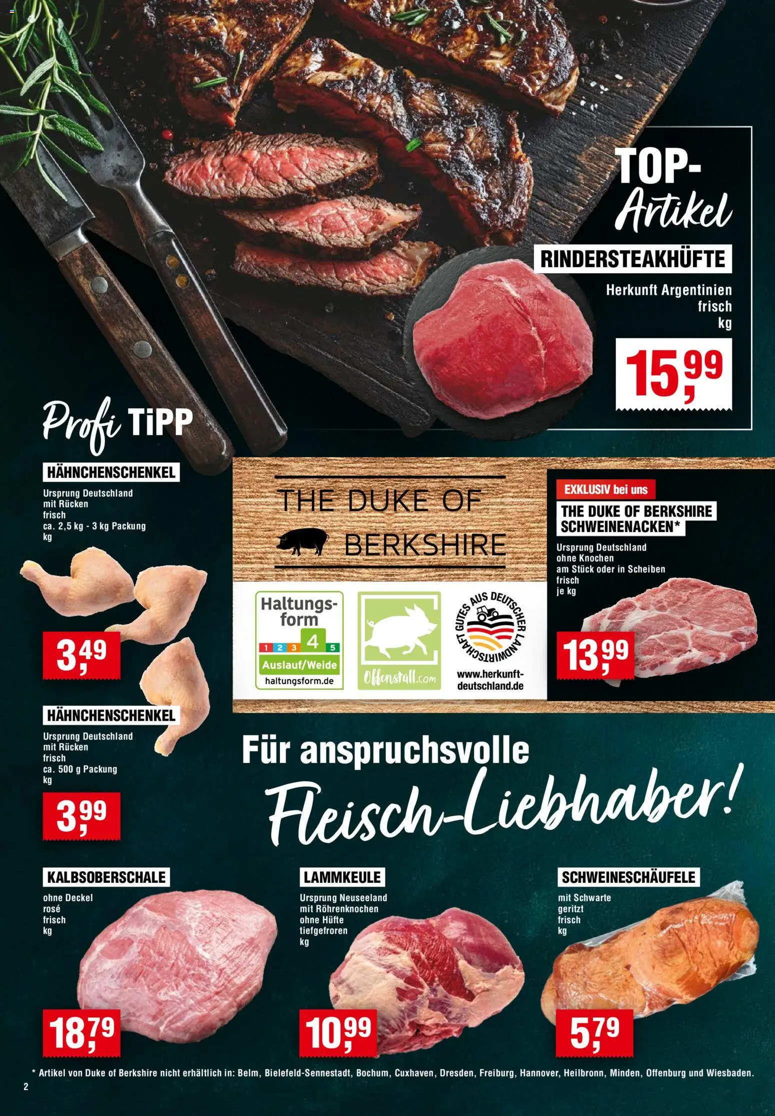 Handelshof Prospekt – gültig ab 05.11.2026 | Seite: 2 | Produkte: Top, Lammkeule, Hahnchenschenkel
