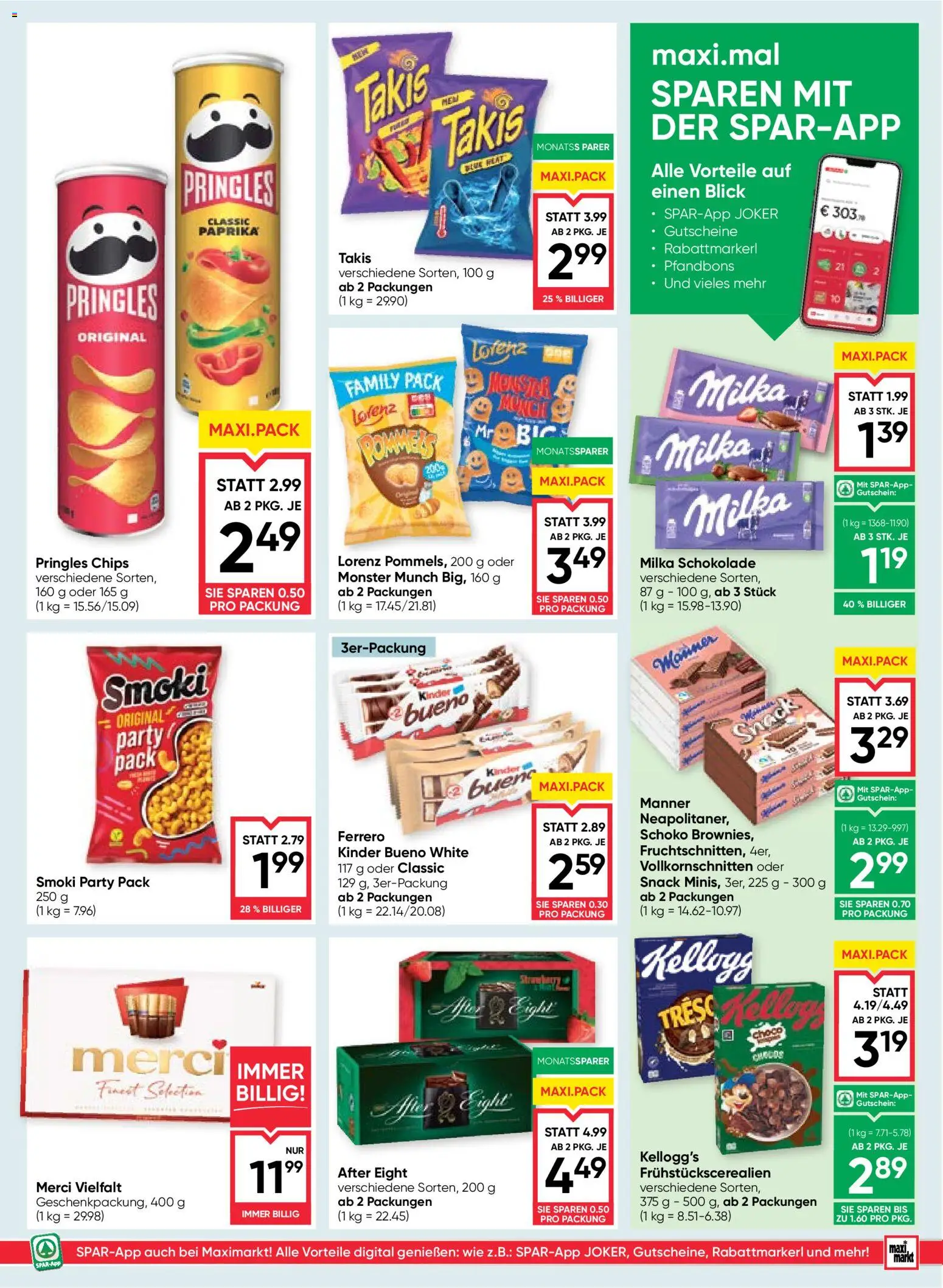 Maximarkt maxi.wochenende gültig ab 01.10.2026 | Seite: 11 | Produkte: Chips, Schokolade