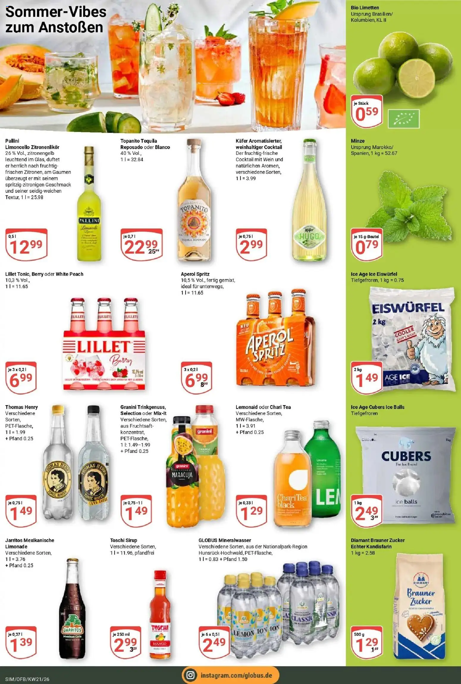 Globus Prospekt Simmern – gültig ab 17.05.2026 | Seite: 17 | Produkte: Sirup, Tequila, Zucker, Fruchtsaft