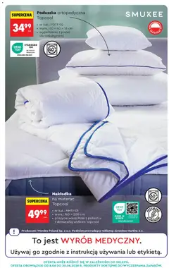 Pogląd oferty "Poduszka ortopedyczna Topcool, nr kat.: POTP 02, wym.: 60 x 40 x 16 cm, wypełnienie z pianki viscoelastycznej" - ważna od 08.06.2026 | Strona: 85 | Produkty: Materac, Poduszka, Poduszka ortopedyczna, Pianki