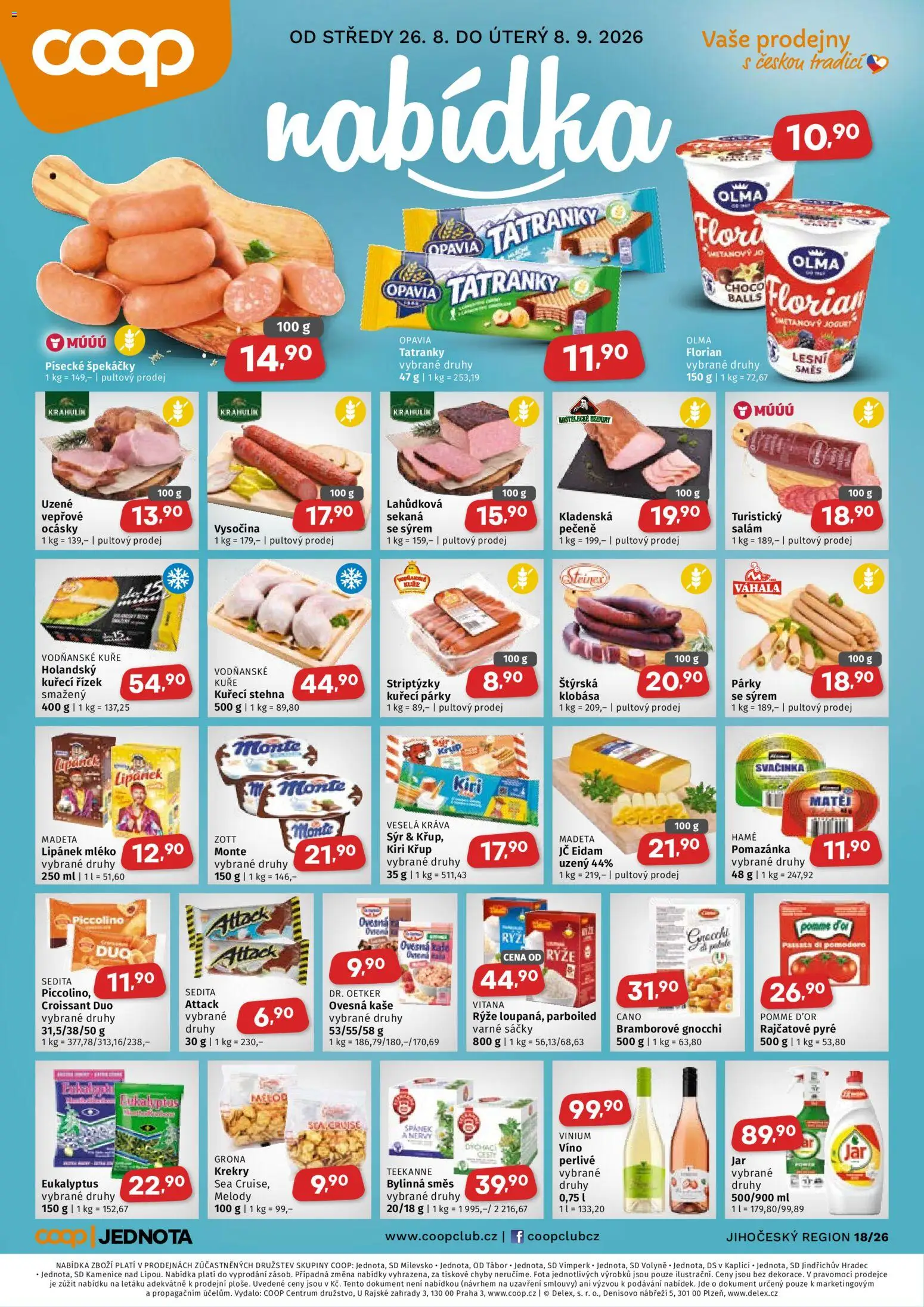 Coop leták - Jihočeský region od 26.08.2026 | Strana: 1