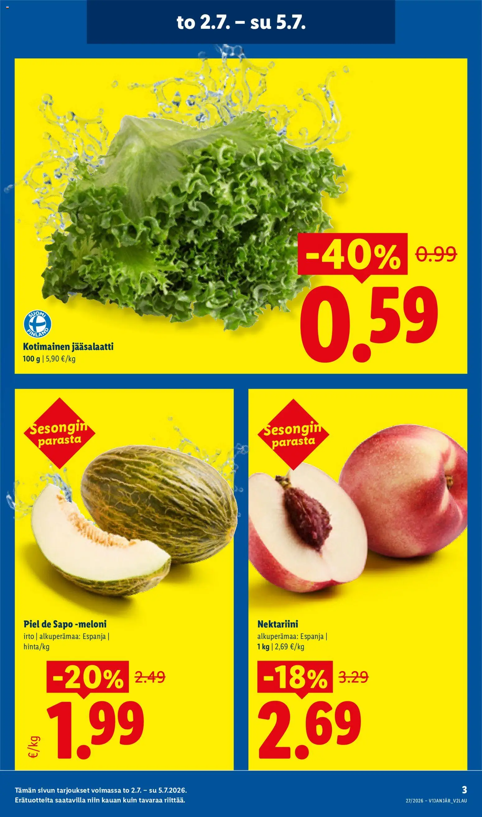 Lidl tarjoukset - Rovaniemi – voimassa 02/07/2026 alkaen | Sivu: 3 | Tuotteet: Nektariini