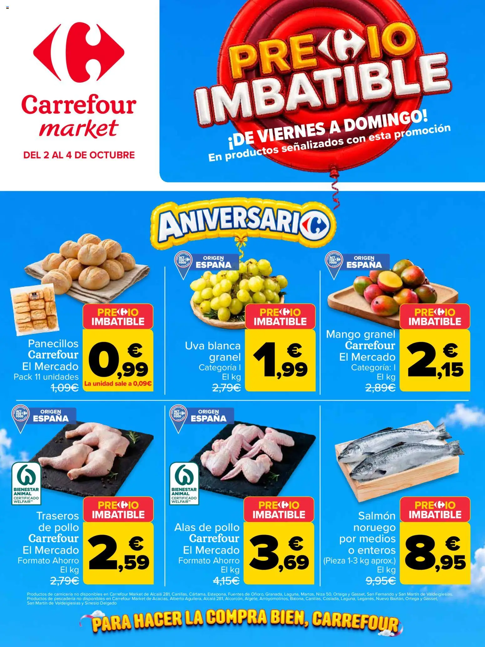Carrefour Market Precio Imbatible │ válido desde el 02/10/2026 | Página: 1 | Productos: Salmón, Mango, Pollo