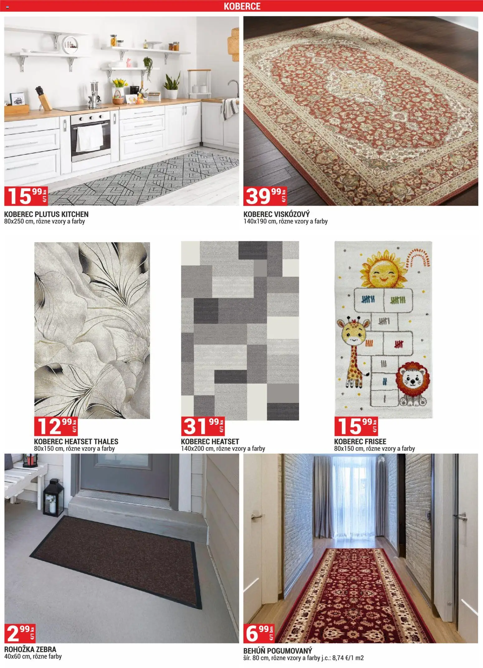 Nové Merkury Market akcie – leták je platný od 01.03.2026 | Strana: 40 | Produkty: Rohožka, Koberec, Koberce