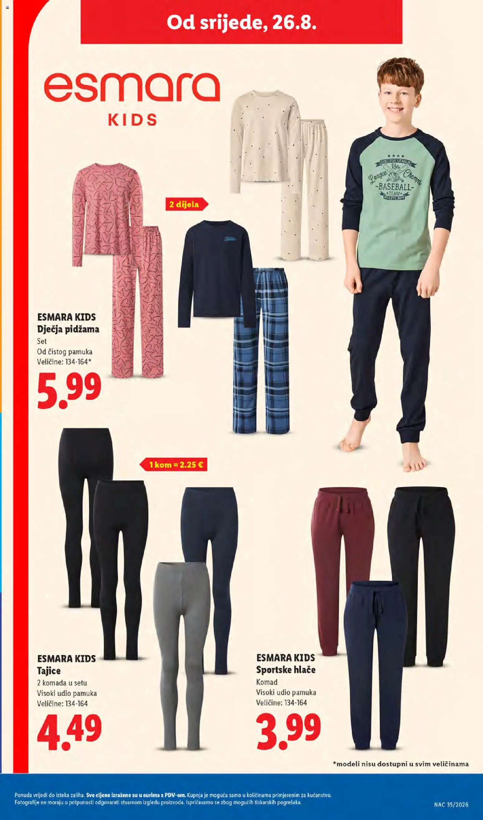Lidl katalog | vrijedi od 24.08.2026 | Stranica: 35 | Proizvodi: Hlače, Pidžama, Tajice