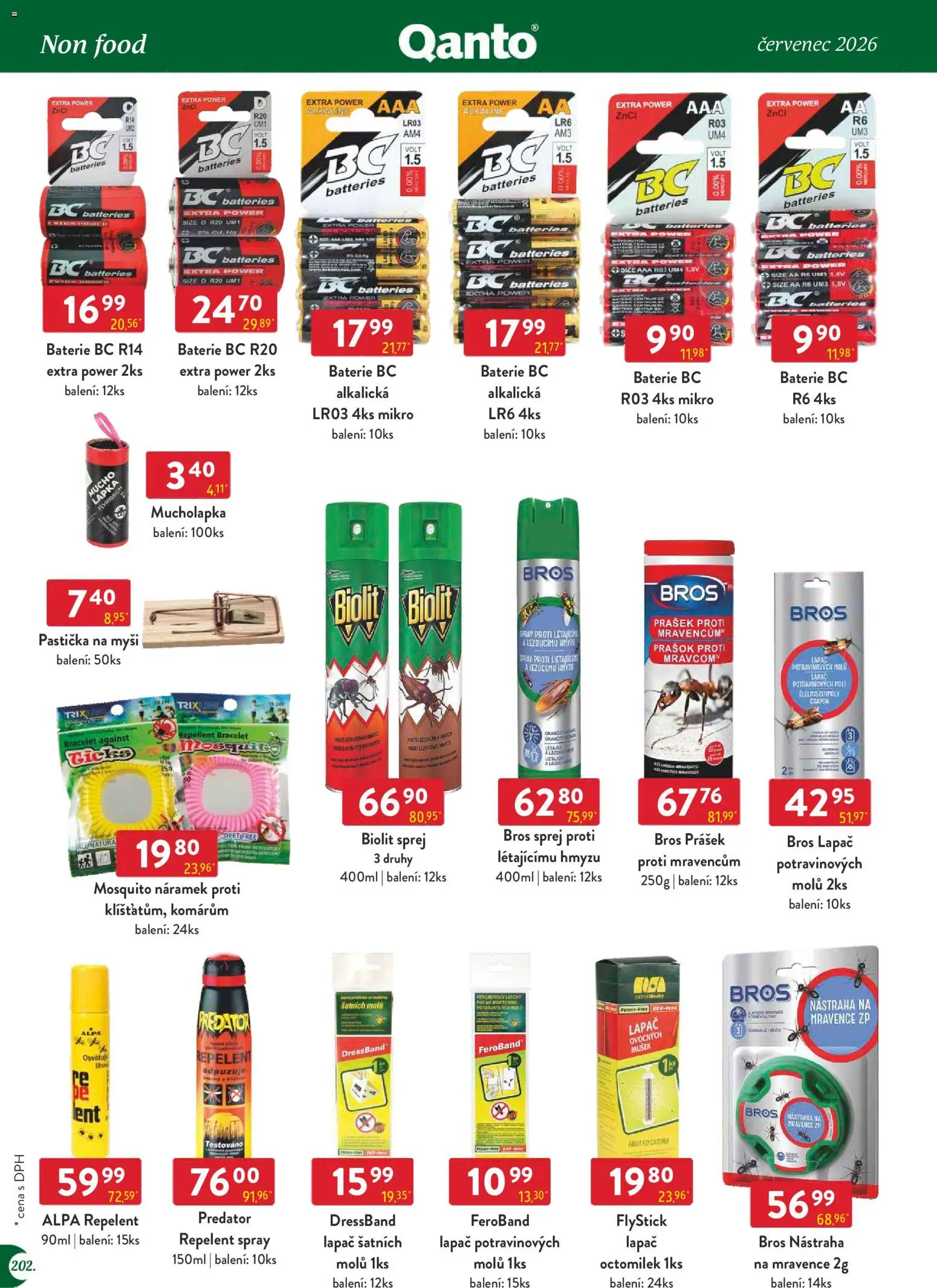Astur & Qanto leták - Velkoobchod 07/2026 od 01.07.2026 | Strana: 202 | Produkty: Alpa, Repelent, Baterie
