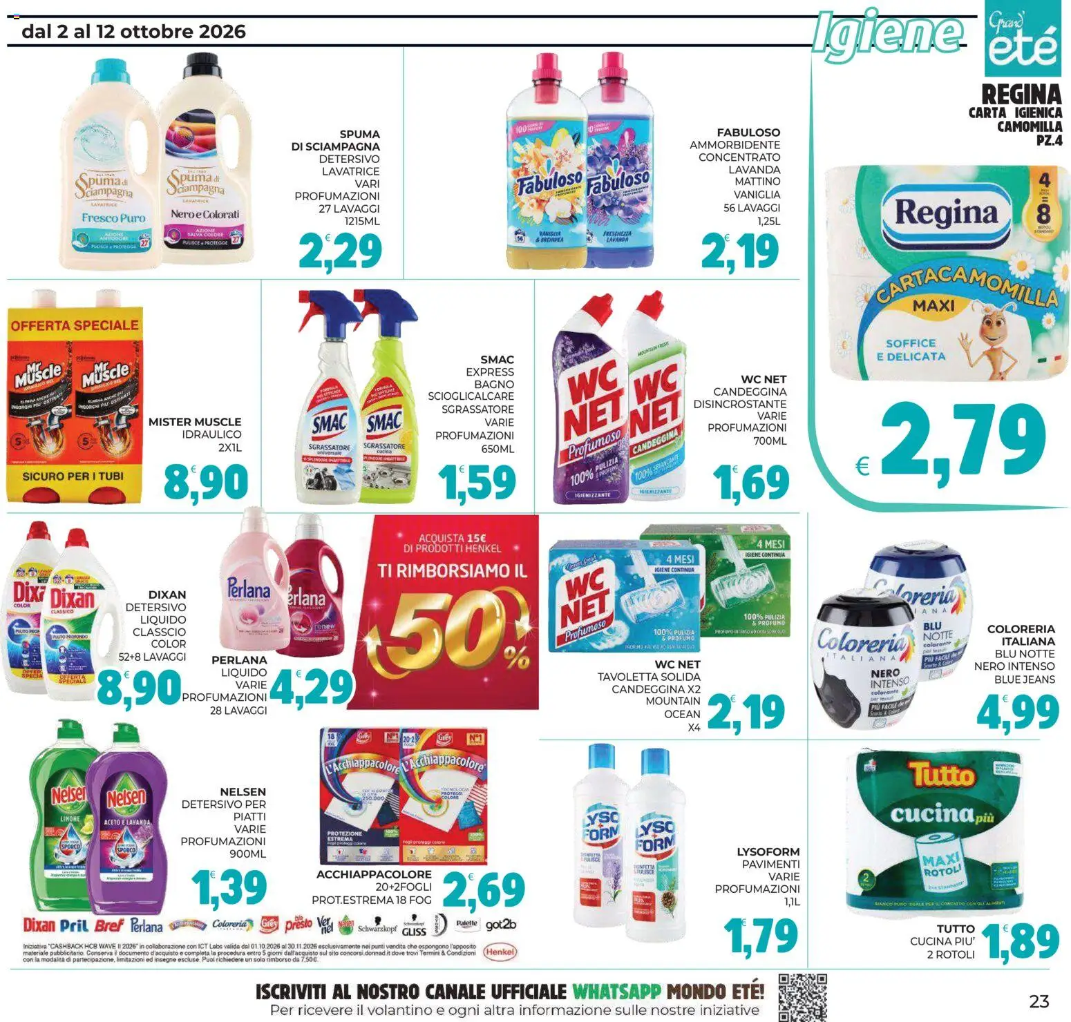 Volantino Eté del 02/10/2026 | Pagina: 24 | Prodotti: Vaniglia, Carta igienica, Limone, Profumo