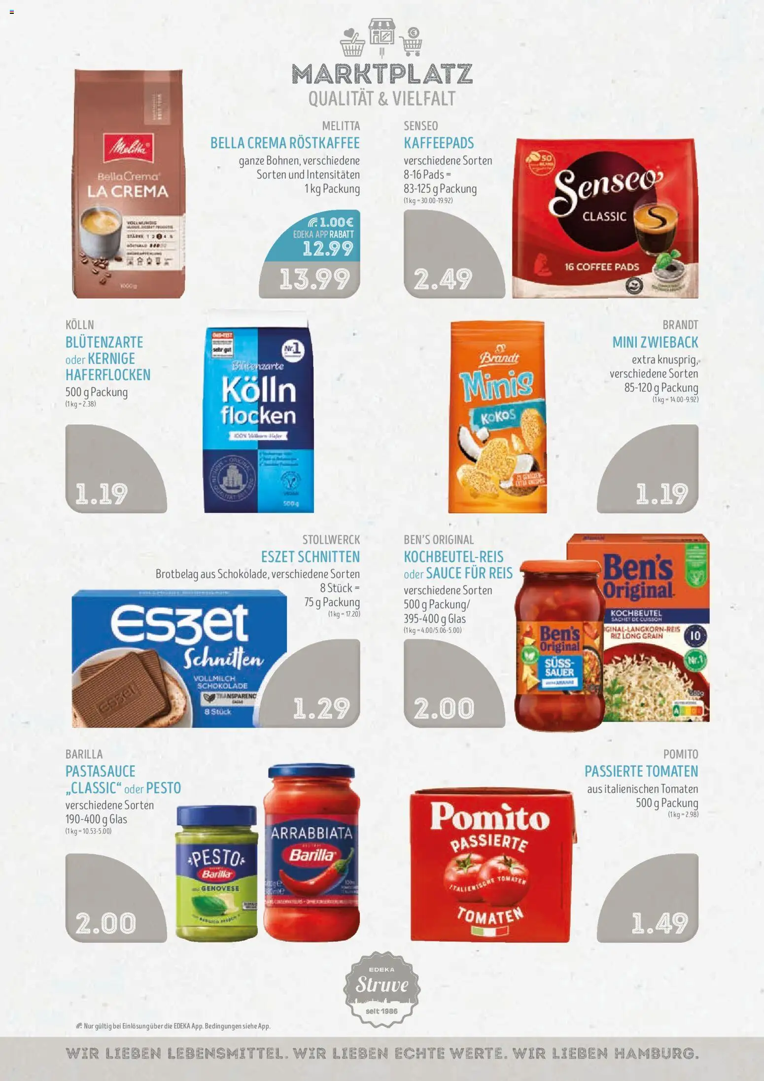 Edeka Struve Prospekt – gültig ab 27.07.2026 | Seite: 10 | Produkte: Kaffeepads, Tomaten, Reis, Flocken