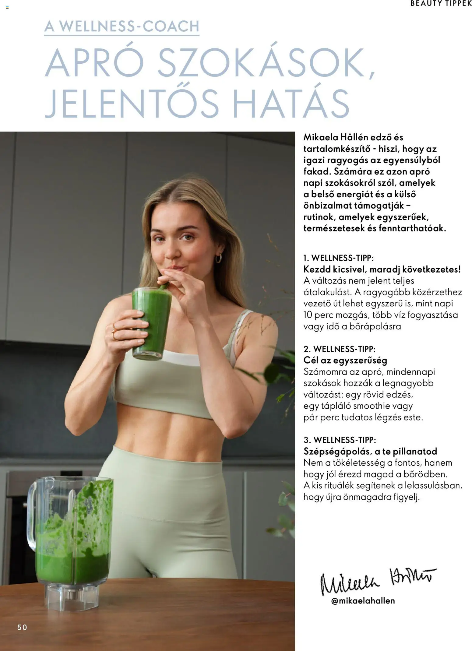 Oriflame akciós ujság - amely érvényes a következő dátumtól: 2026.09.30. | Oldal: 50 | Termékek: Smoothie, Víz
