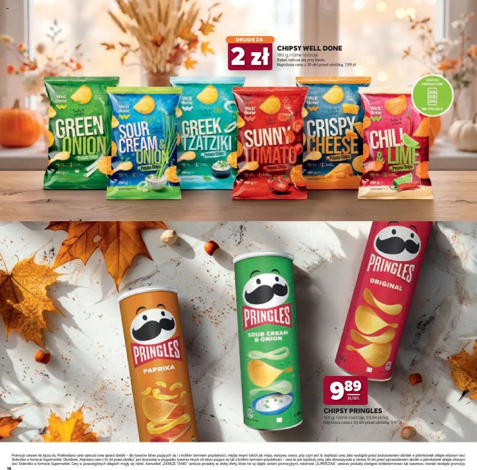 Stokrotka gazetka - Katalog Jesienne Inspiracje od 15.10.2026 | Strona: 16 | Produkty: Chipsy, Potato chips, Stokrotka, Chipsy pringles