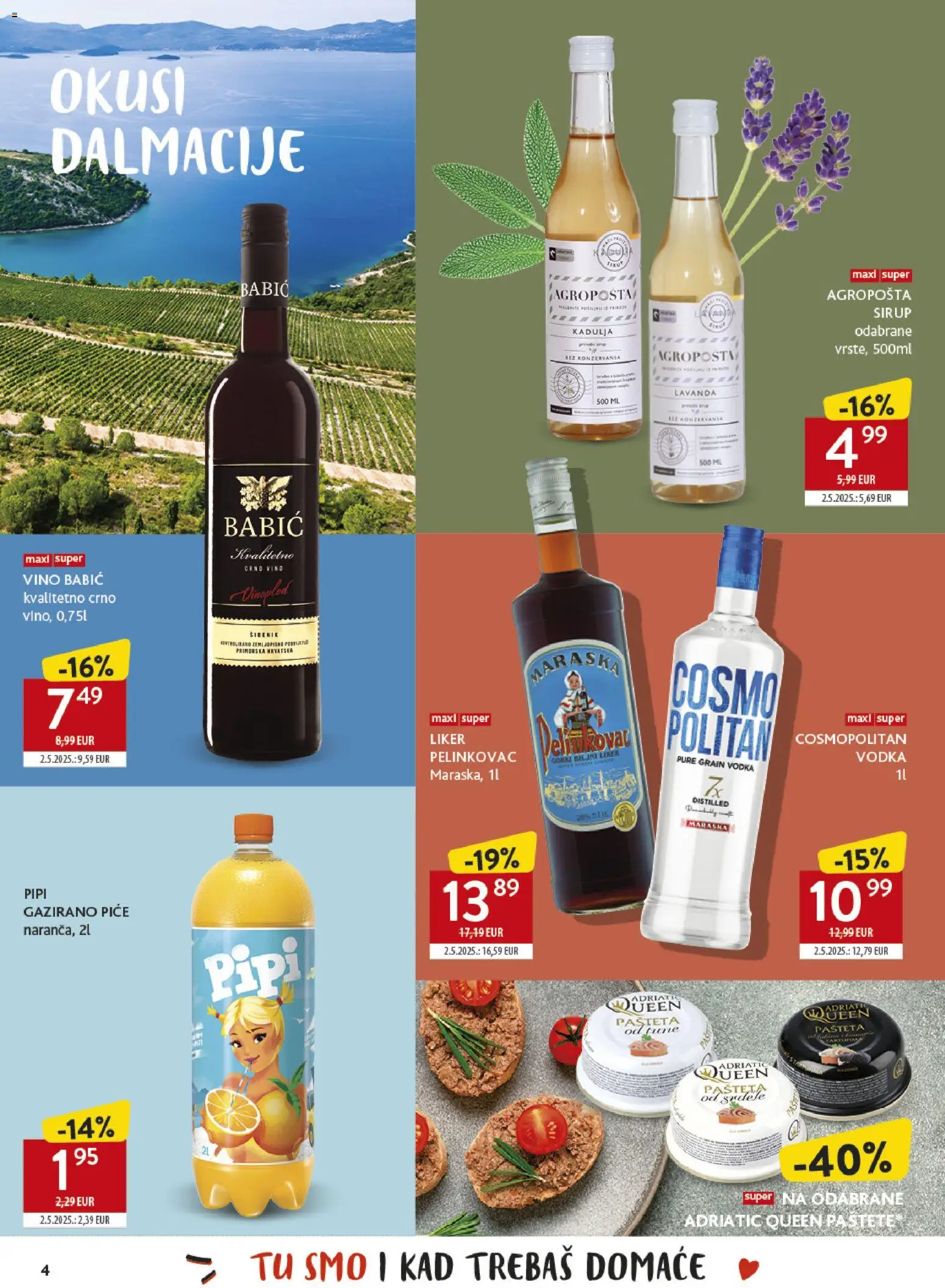 Konzum HR akciós ujság - amely érvényes a következő dátumtól: 2026.10.26. | Oldal: 4 | Termékek: Püré, Vodka