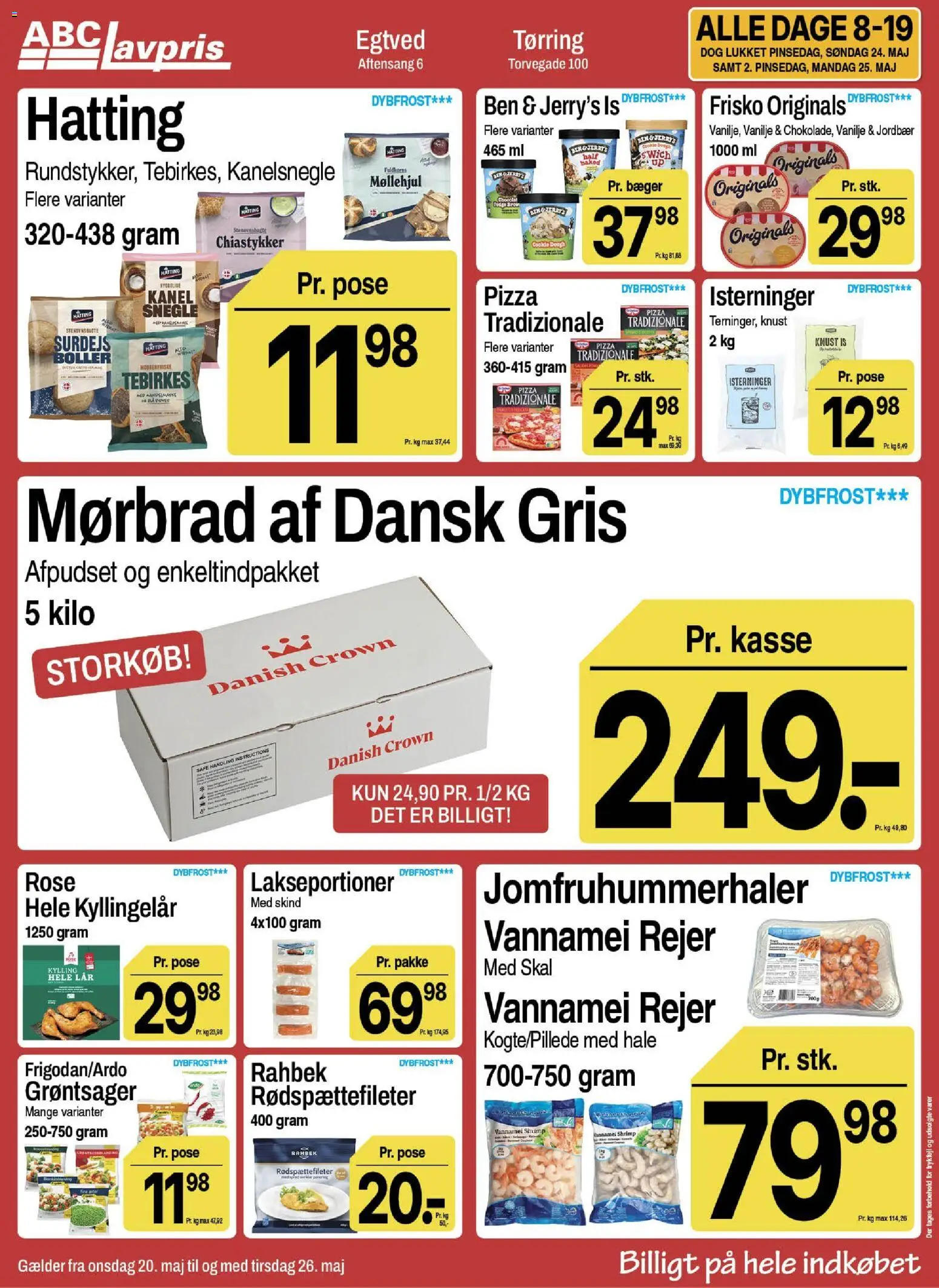 Abc Lavpris tilbudsavis – gyldig fra 20.05.2026 | Side: 8 | Produkter: Kanelsnegle, Pizza, Kanel, Rejer