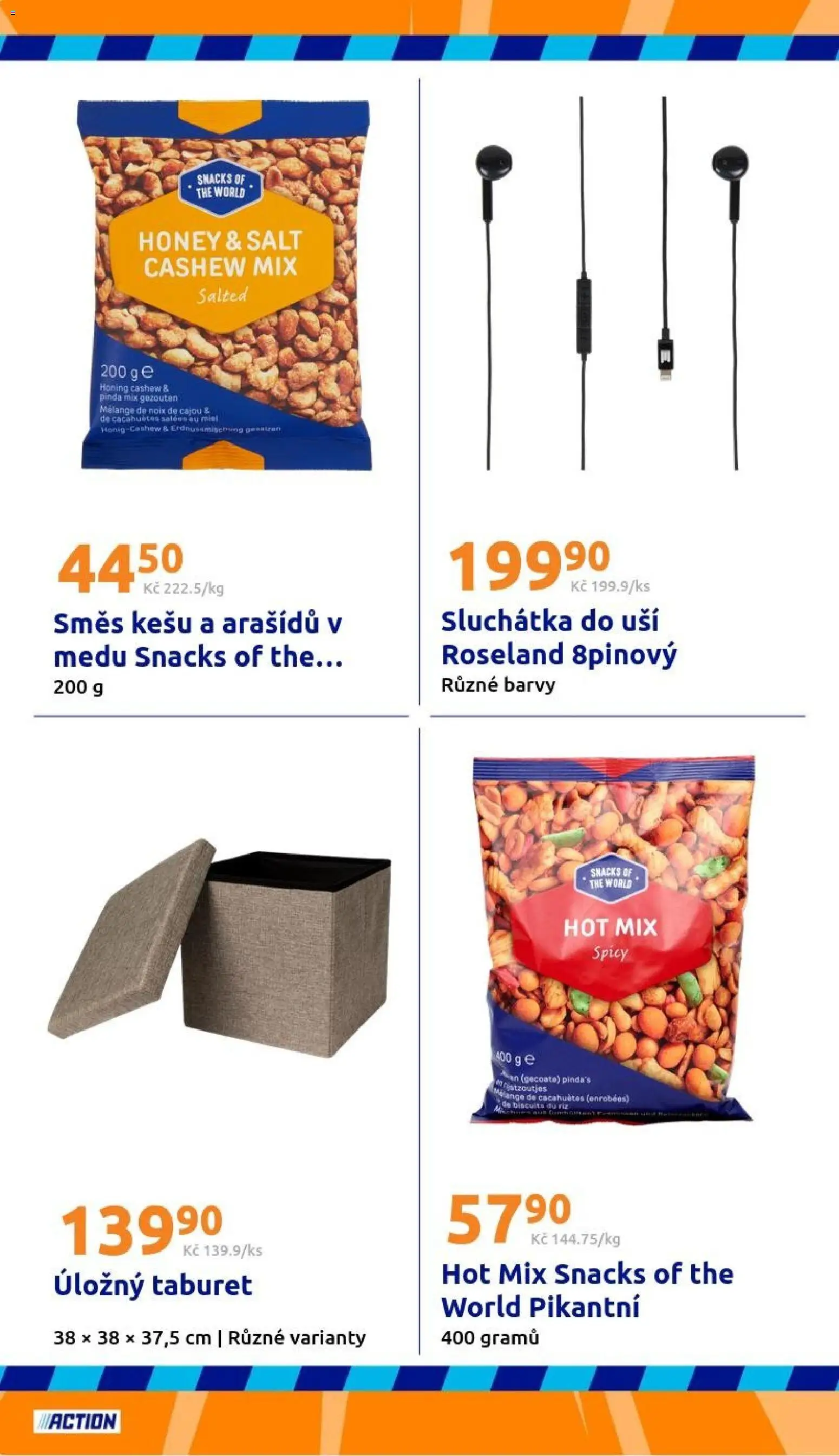 Action leták od 09.09.2026 | Strana: 20 | Produkty: Kešu, Taburet, Sluchátka, Barvy