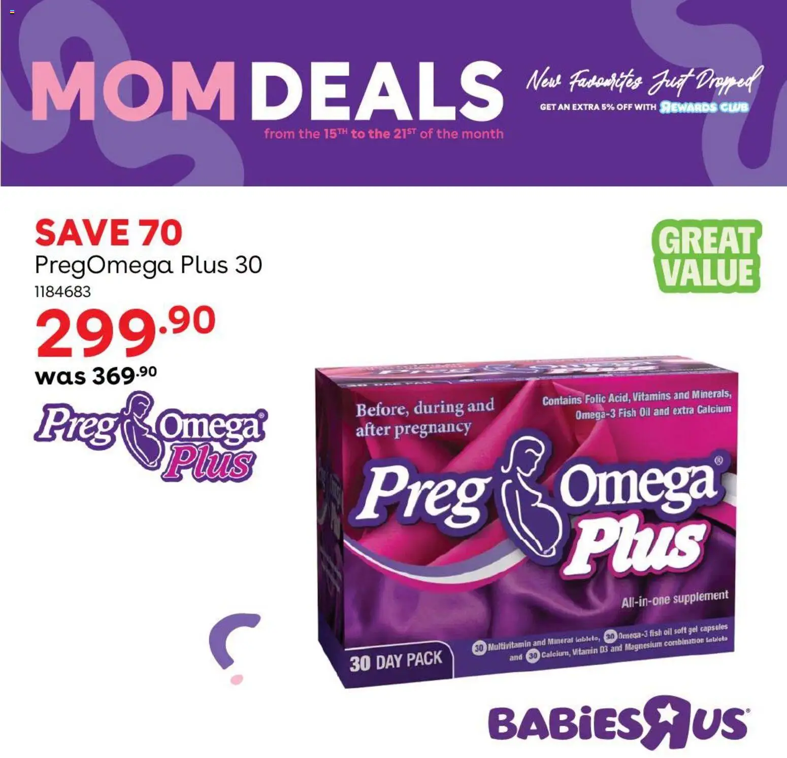 New Babies R Us catalogue – valid from 15/10/2026 | Page: 7 | Products: Fish oil, Vitamins, Oil, Fish