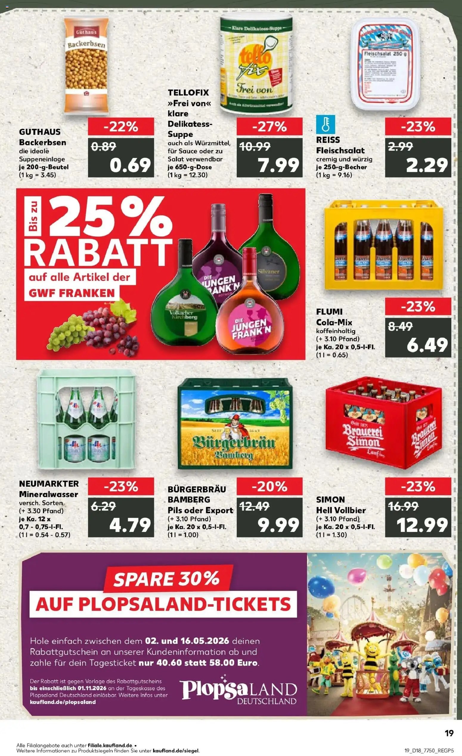 Prospekt Kaufland ab 30.04.2026 » Angebote Online zum Blättern | Seite: 19 | Produkte: Cola, Pils, Mineralwasser, Salat