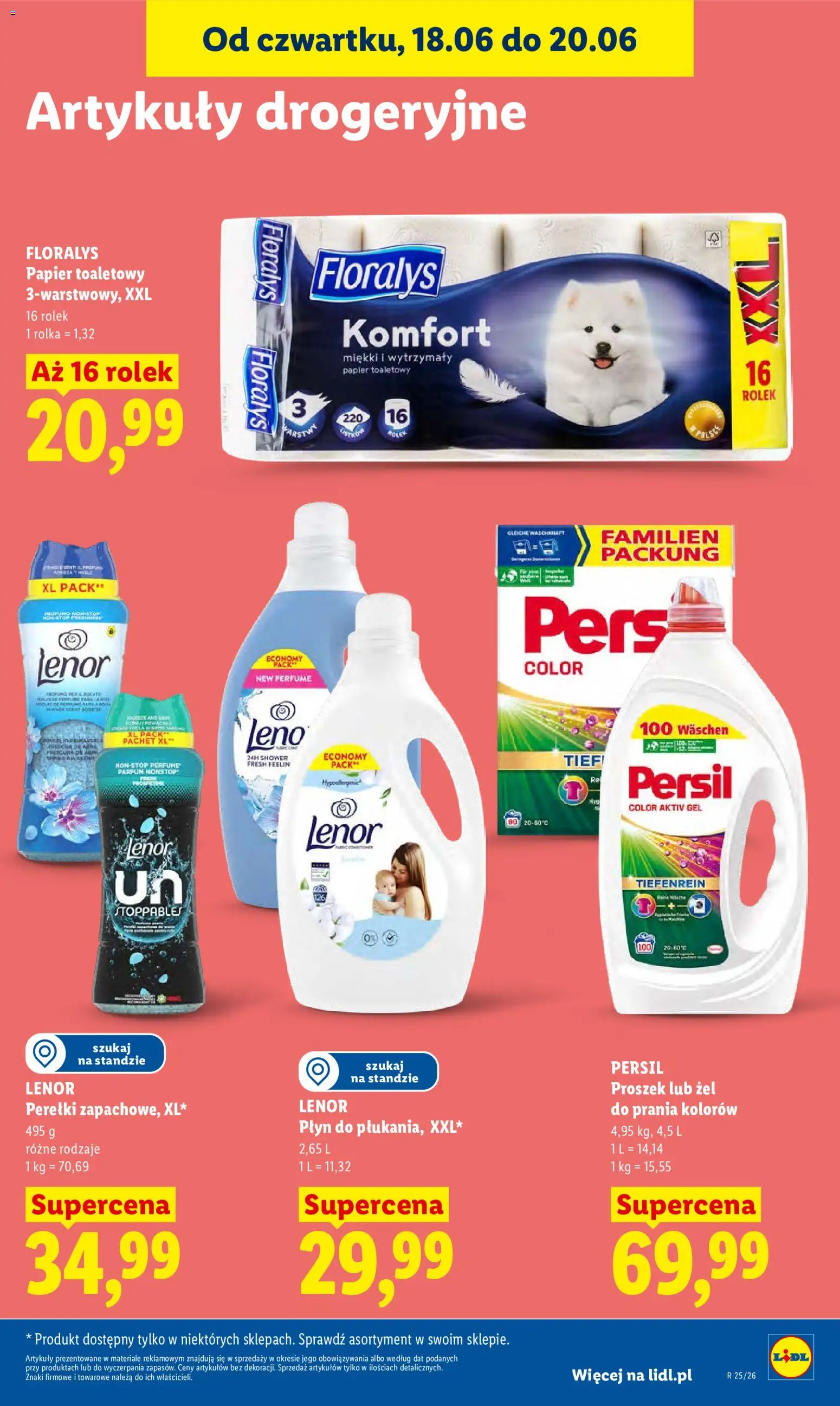 Lidl gazetka od 18.06.2026 | Strona: 85 | Produkty: Papier toaletowy, Persil, Detergent