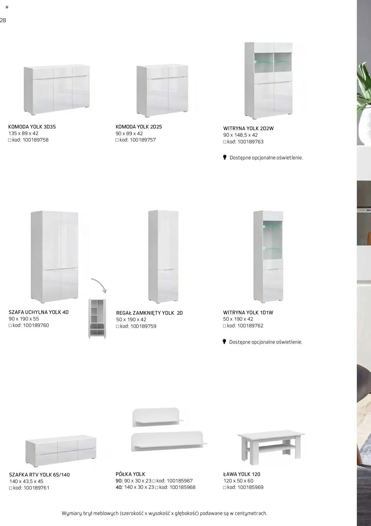 Komfort Gazetka - Katalog Meble od 01.09.2024 | Strona: 28 | Produkty: Komoda, Półka, szafka RTV, Witryna
