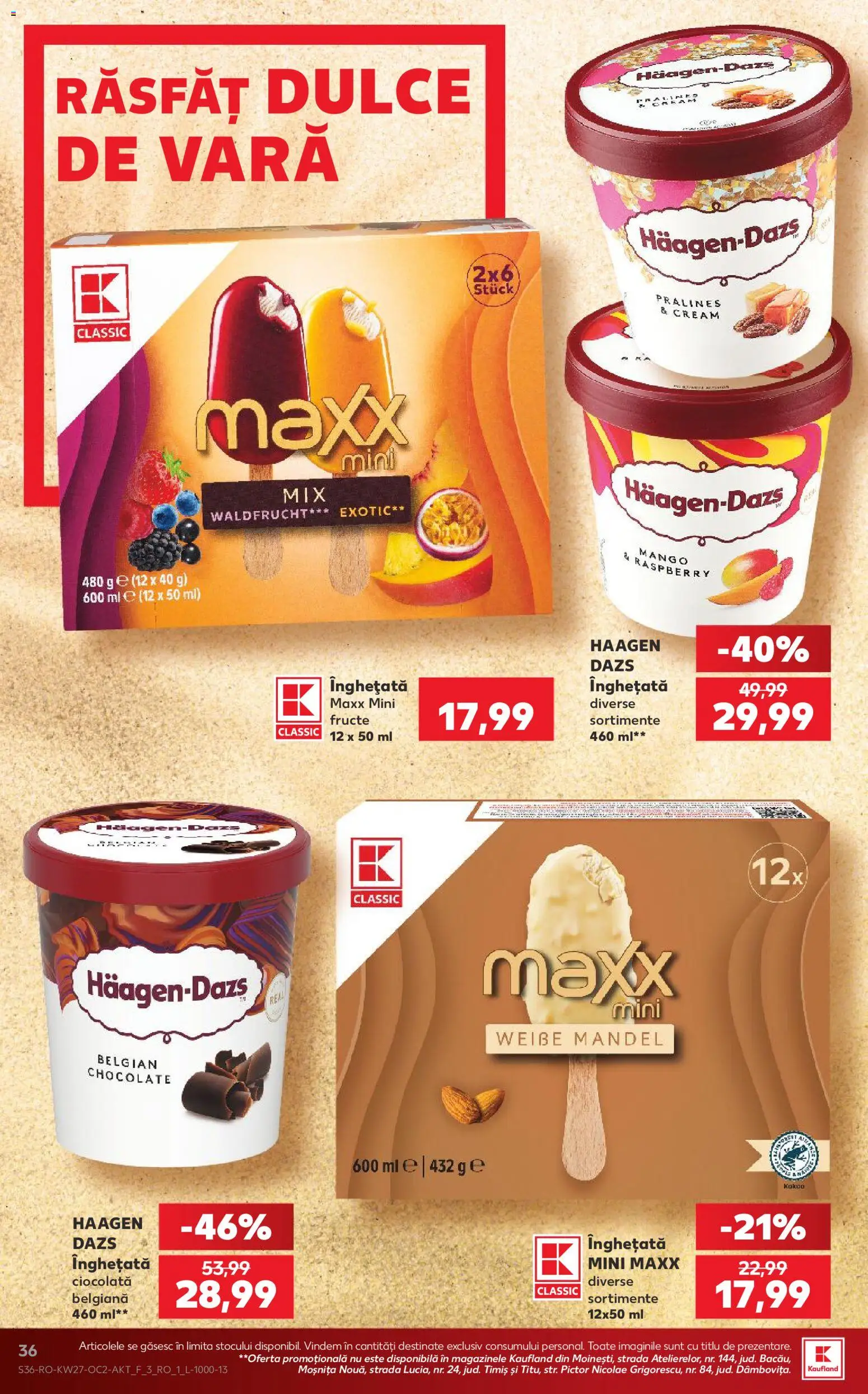 Kaufland RO akciós ujság - amely érvényes a következő dátumtól: 2026.07.01. | Oldal: 36 | Termékek: Mangó